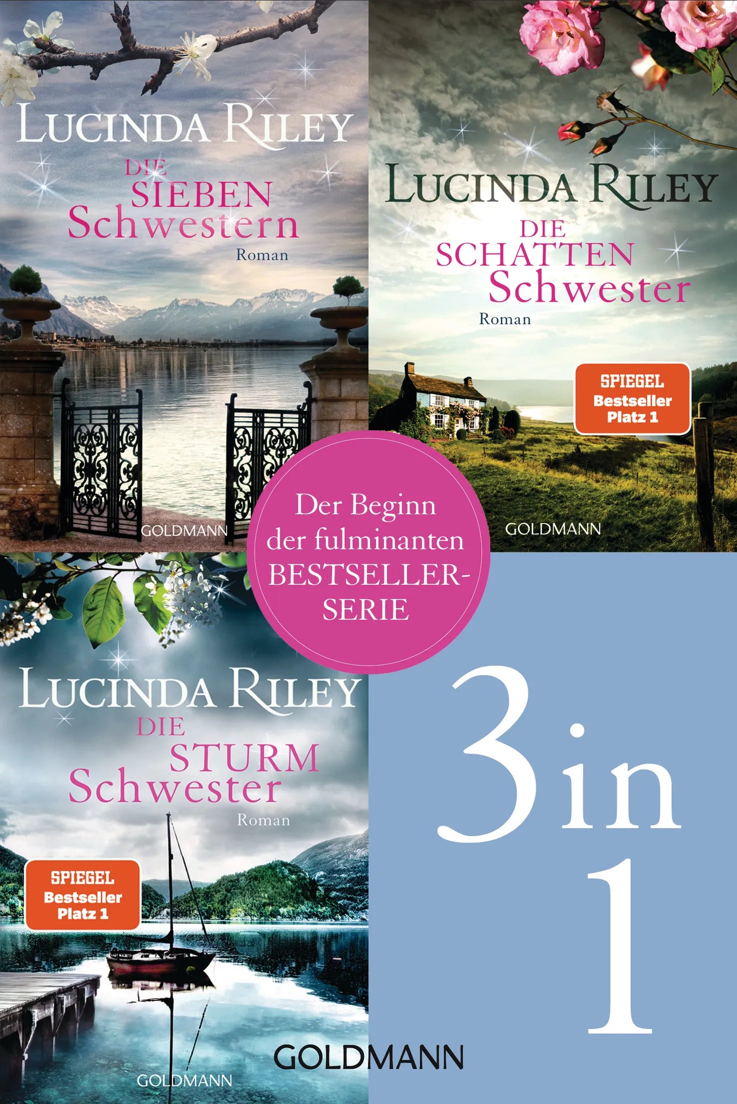 Cover: Die Sieben-Schwestern-Serie Band 1-3: Die sieben Schwestern / Die Sturmschwester / Die Schattenschwester (E-Book) von Lucinda Riley