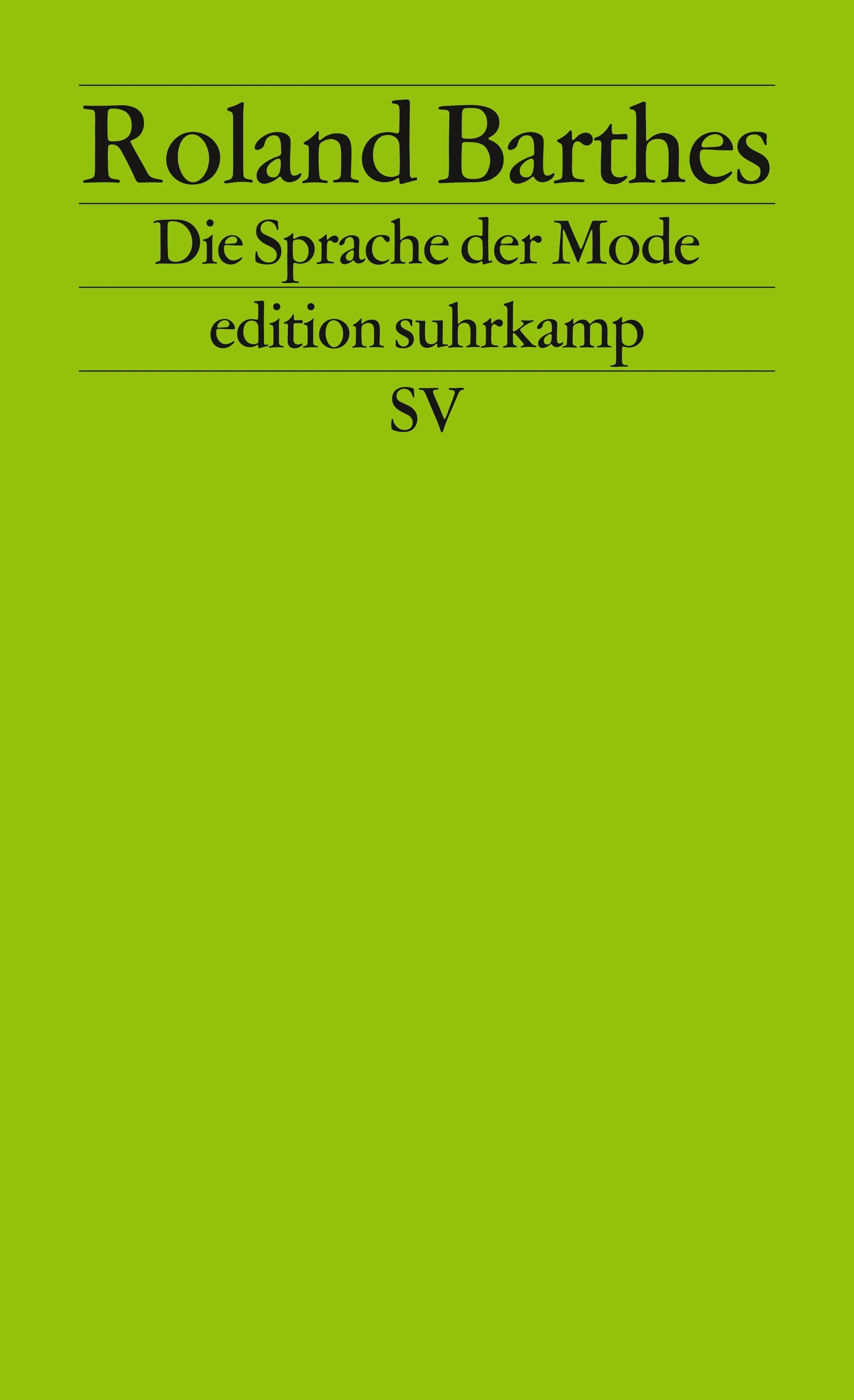 Buchcover von 'Die Sprache der Mode' - Taschenbuch von Roland Barthes