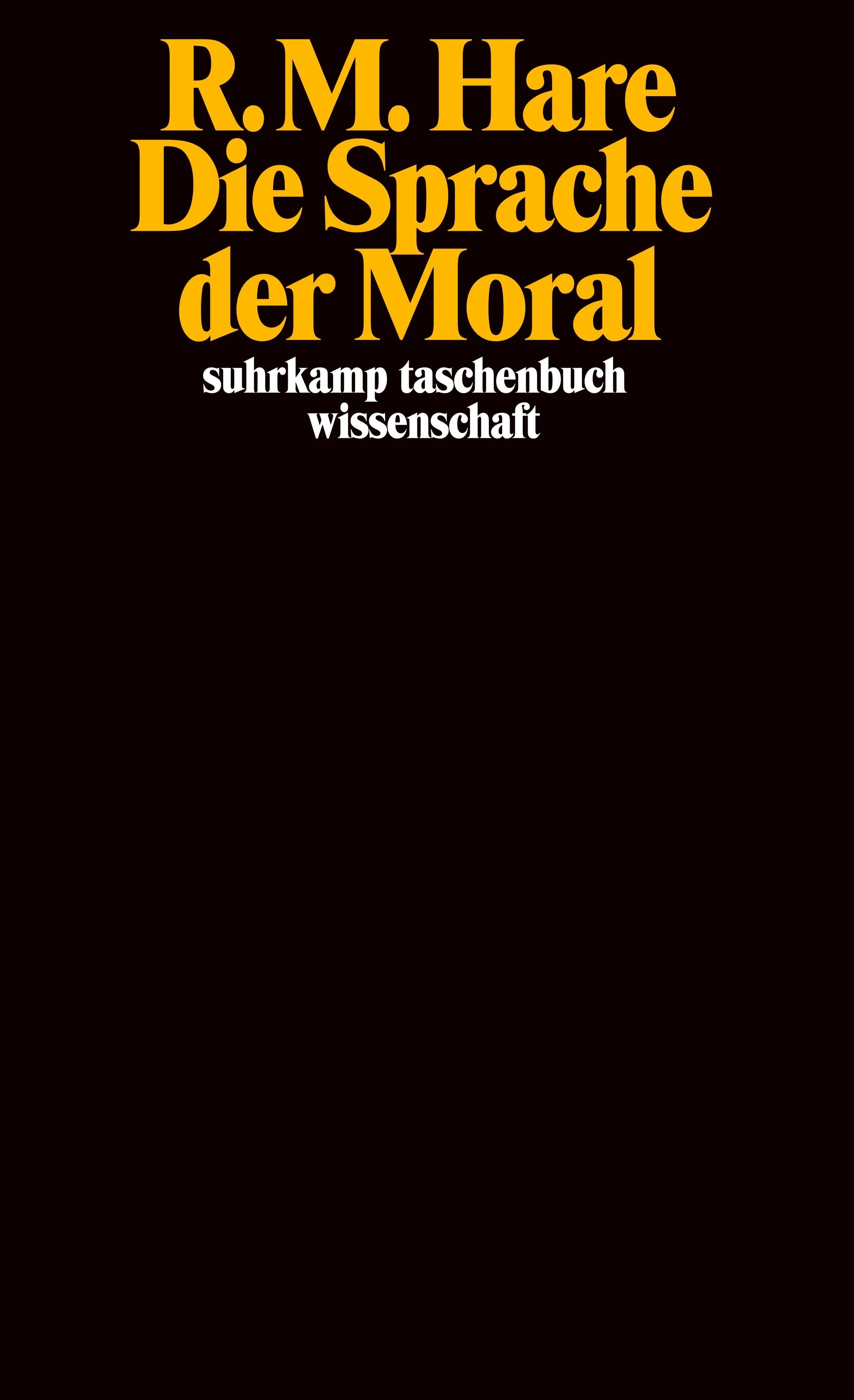 Buchcover von 'Die Sprache der Moral' - Taschenbuch von Richard M. Hare