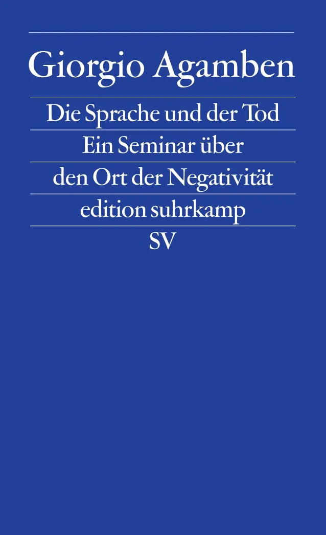 Buchcover von 'Die Sprache und der Tod' - Taschenbuch von Giorgio Agamben