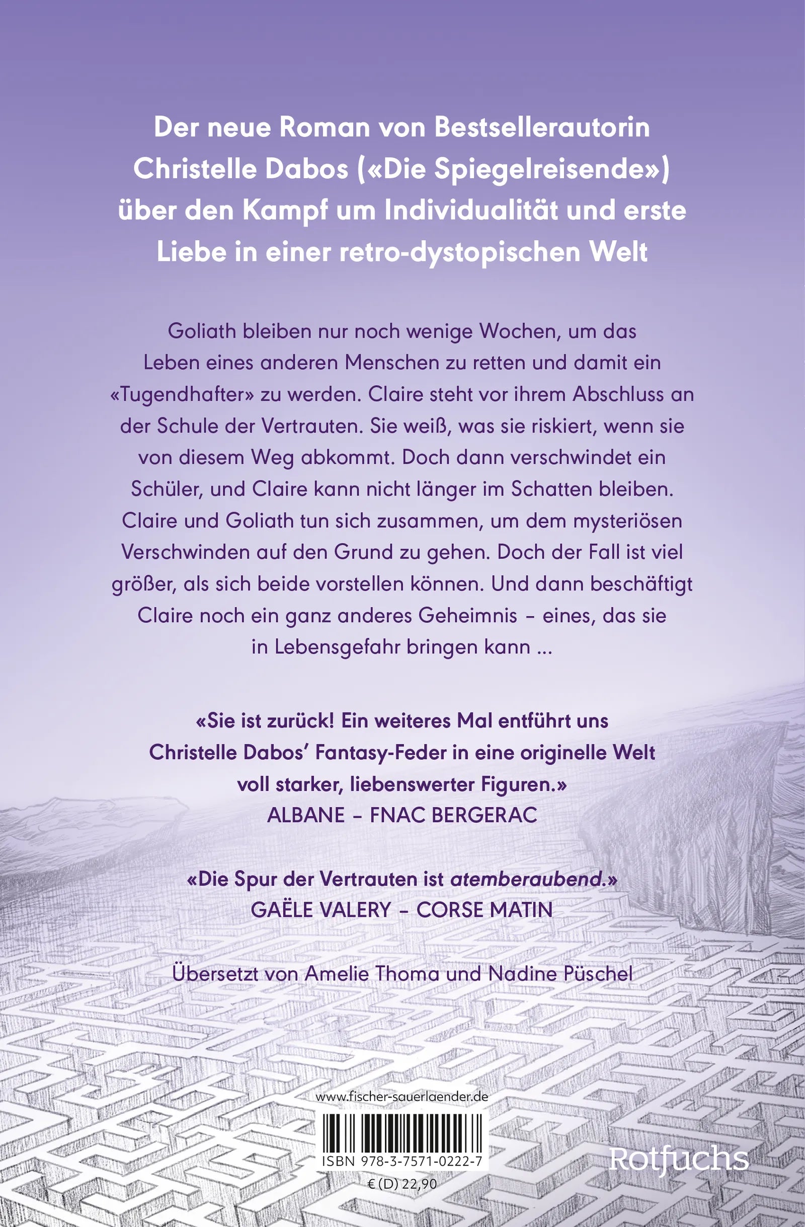 Rückseite: Die Spur der Vertrauten (Hardcover)