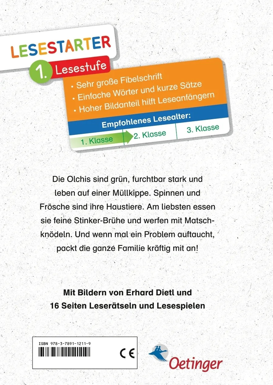 Buchrückseite von 'Die stärksten Olchis der Welt' mit Klappentext - Gebundene Ausgabe