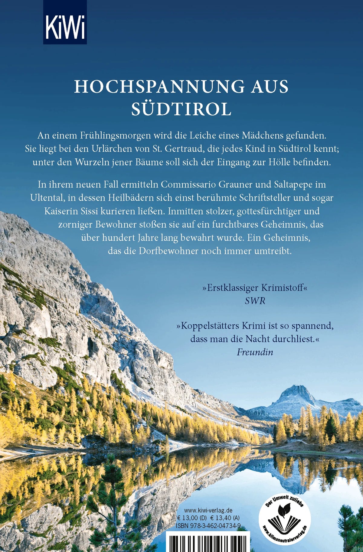 Rückseite: Die Stille der Lärchen (Taschenbuch)