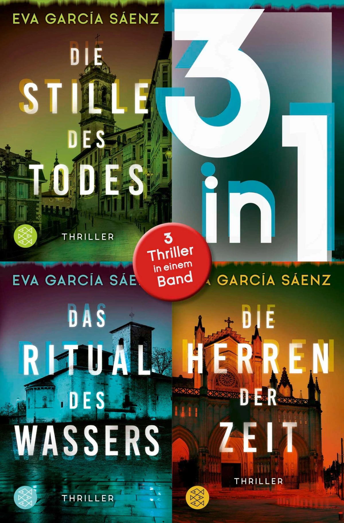 Cover: Die Stille des Todes / Das Ritual des Wassers / Die Herren der Zeit - Drei Thriller in einem Band (E-Book) von Eva García Sáenz