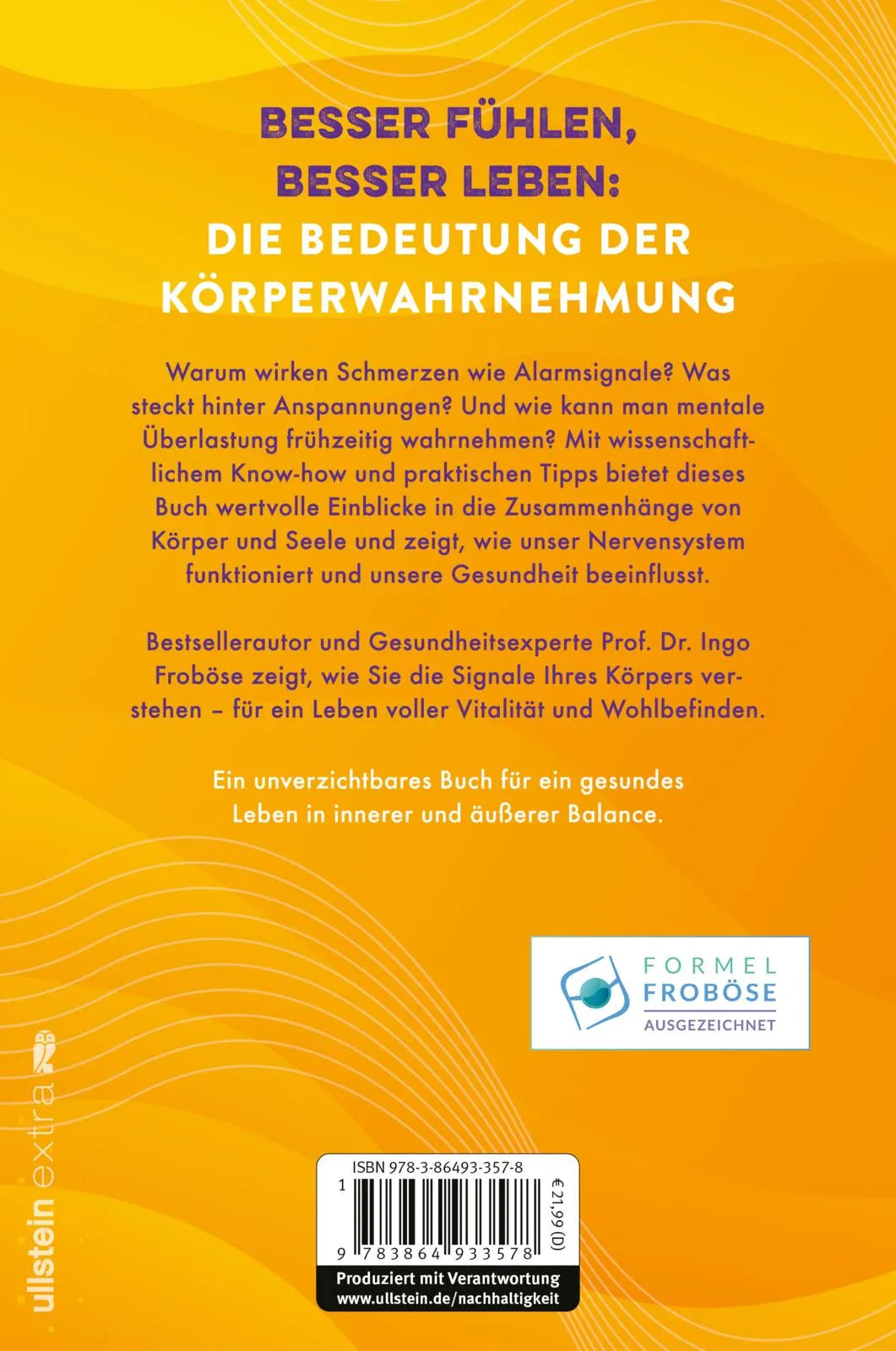 Buchrückseite von 'Die Stimme unseres Körpers' mit Klappentext - Paperback