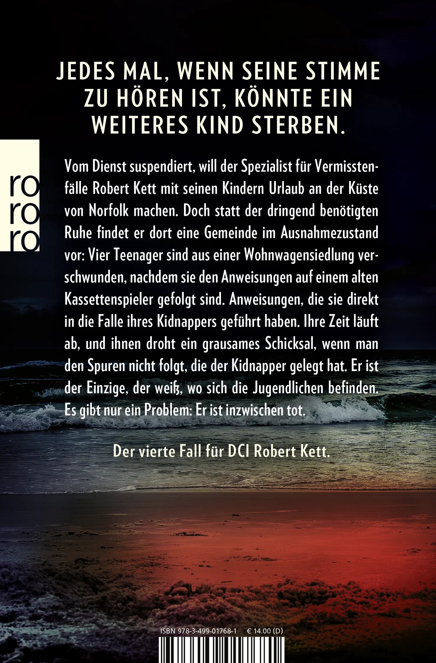 Buchrückseite von 'Die Stimmen, die dich rufen' mit Klappentext - Taschenbuch