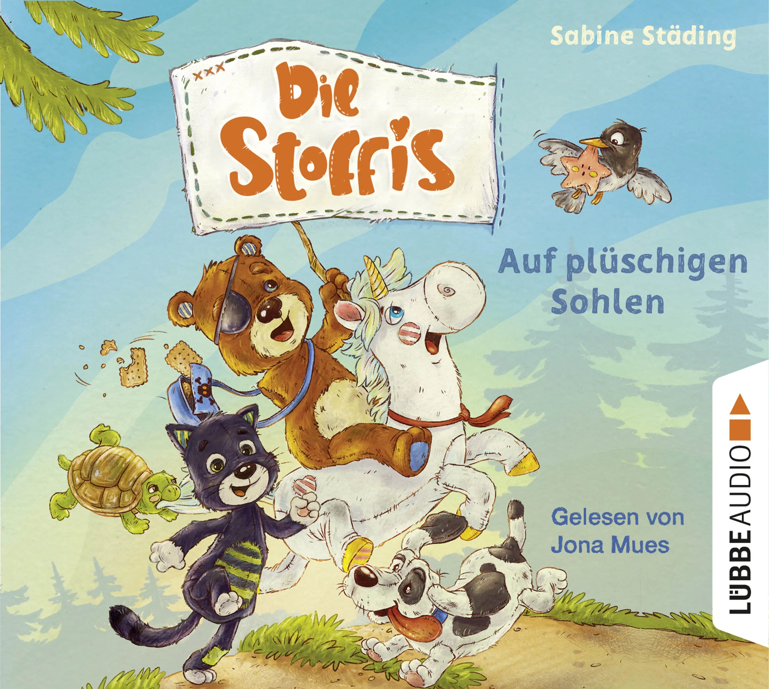 Buchcover von 'Die Stoffis - Auf plüschigen Sohlen' - Hörbuch (CD) von Sabine Städing