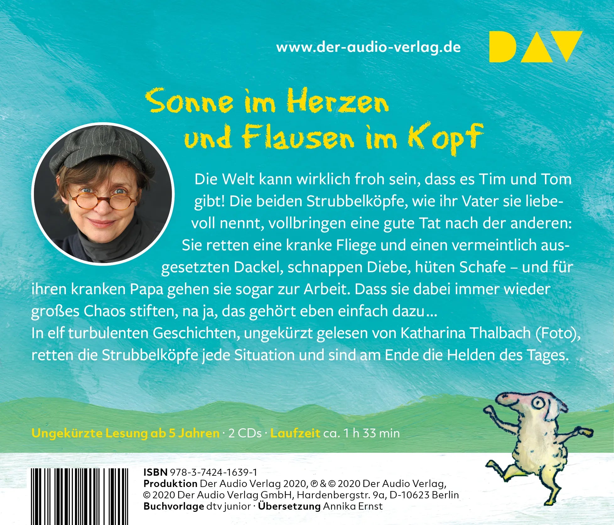 Buchrückseite von 'Die Strubbelköpfe – Volle Fahrt ins Abenteuer' mit Klappentext - Hörbuch (CD)