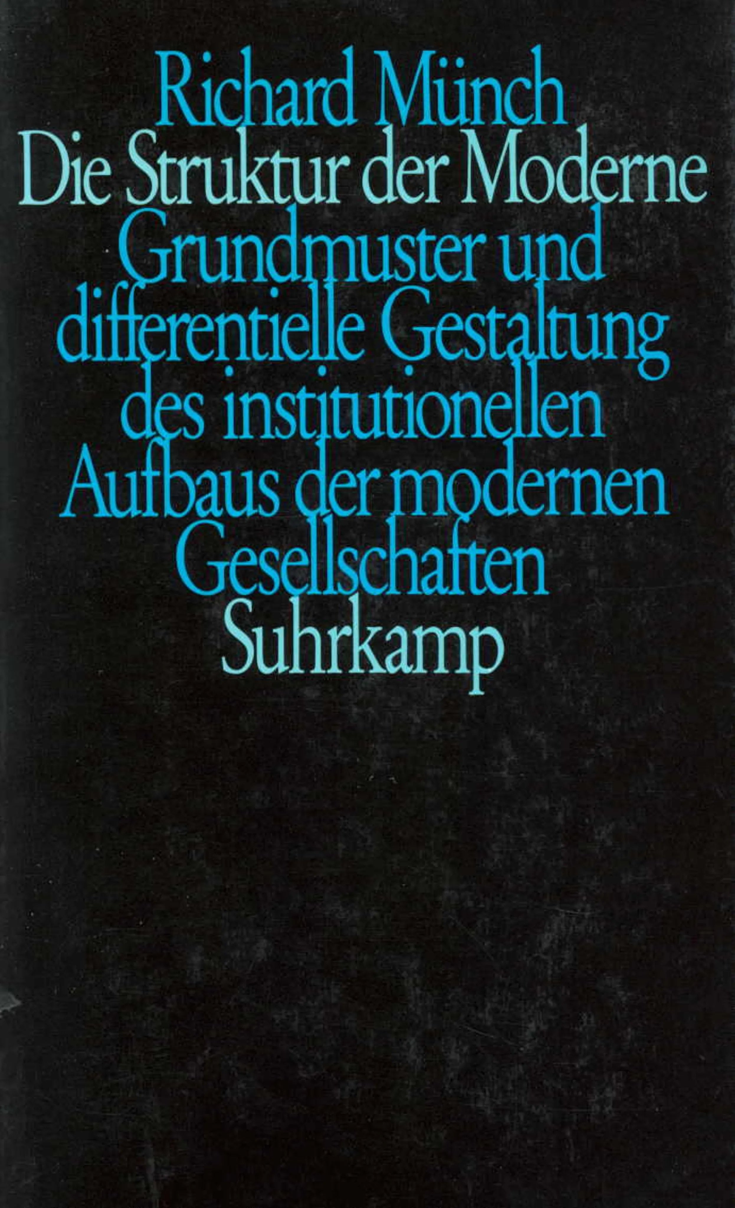 Buchcover von 'Die Struktur der Moderne' - Gebundene Ausgabe von Richard Münch