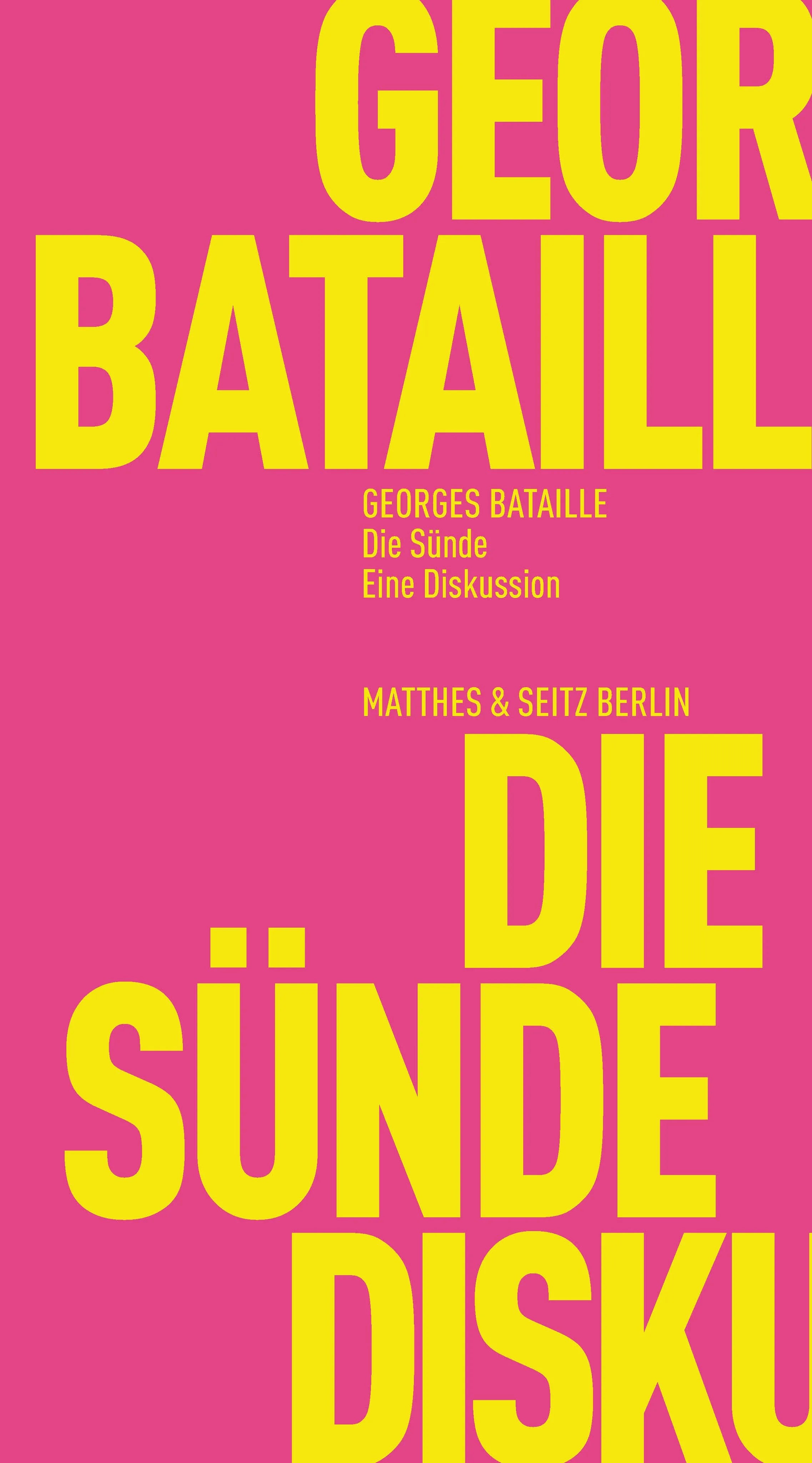 Cover: Die Sünde (E-Book) von Georges Bataille