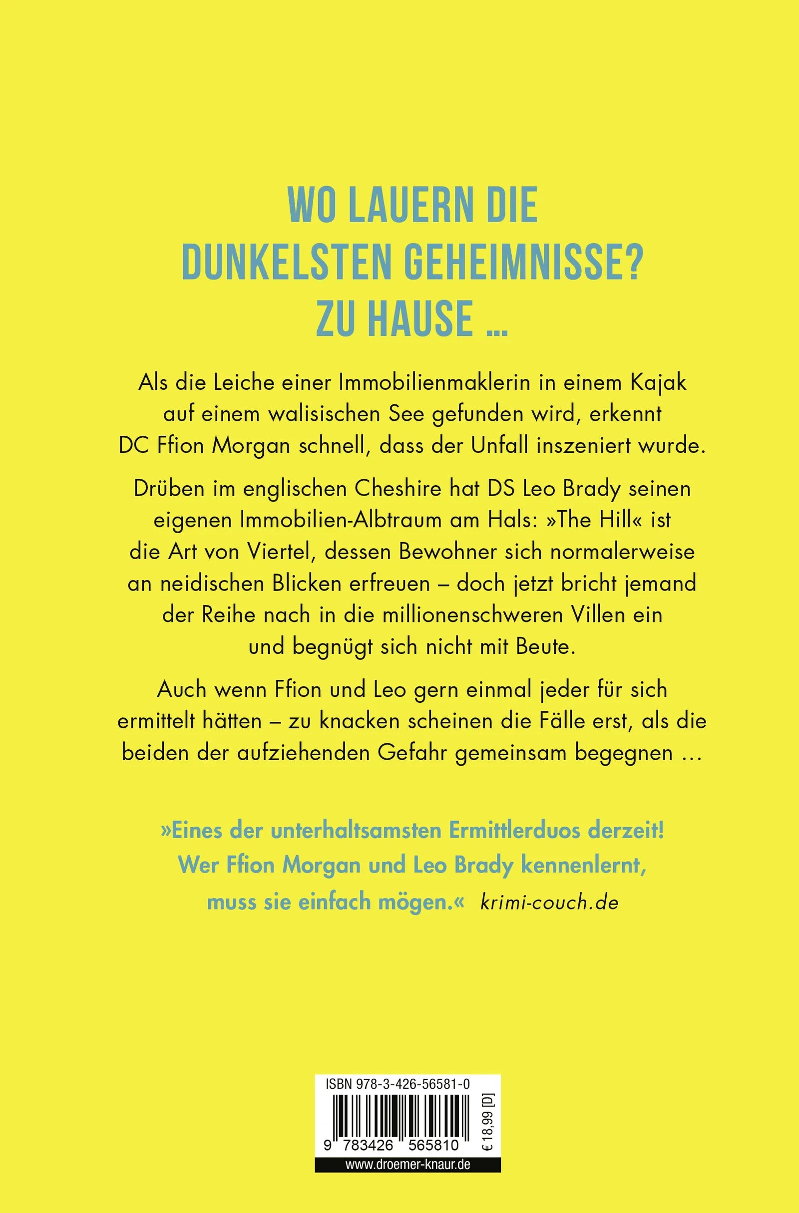 Buchrückseite von 'Die Toten der anderen' mit Klappentext - Paperback