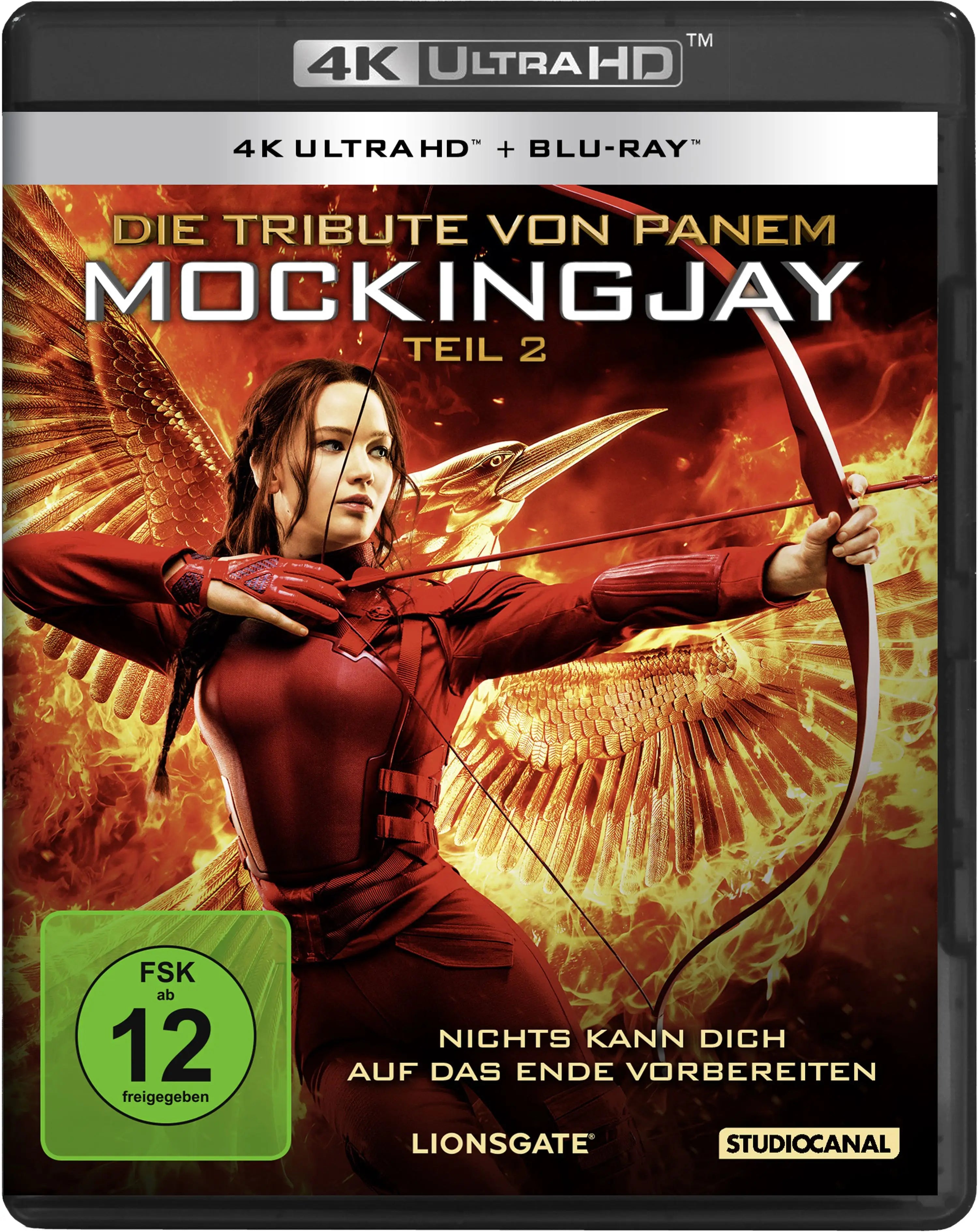 Die Tribute von Panem Mockingjay Teil 2 Film auf 4K Ultra HD Blu-ray Cover