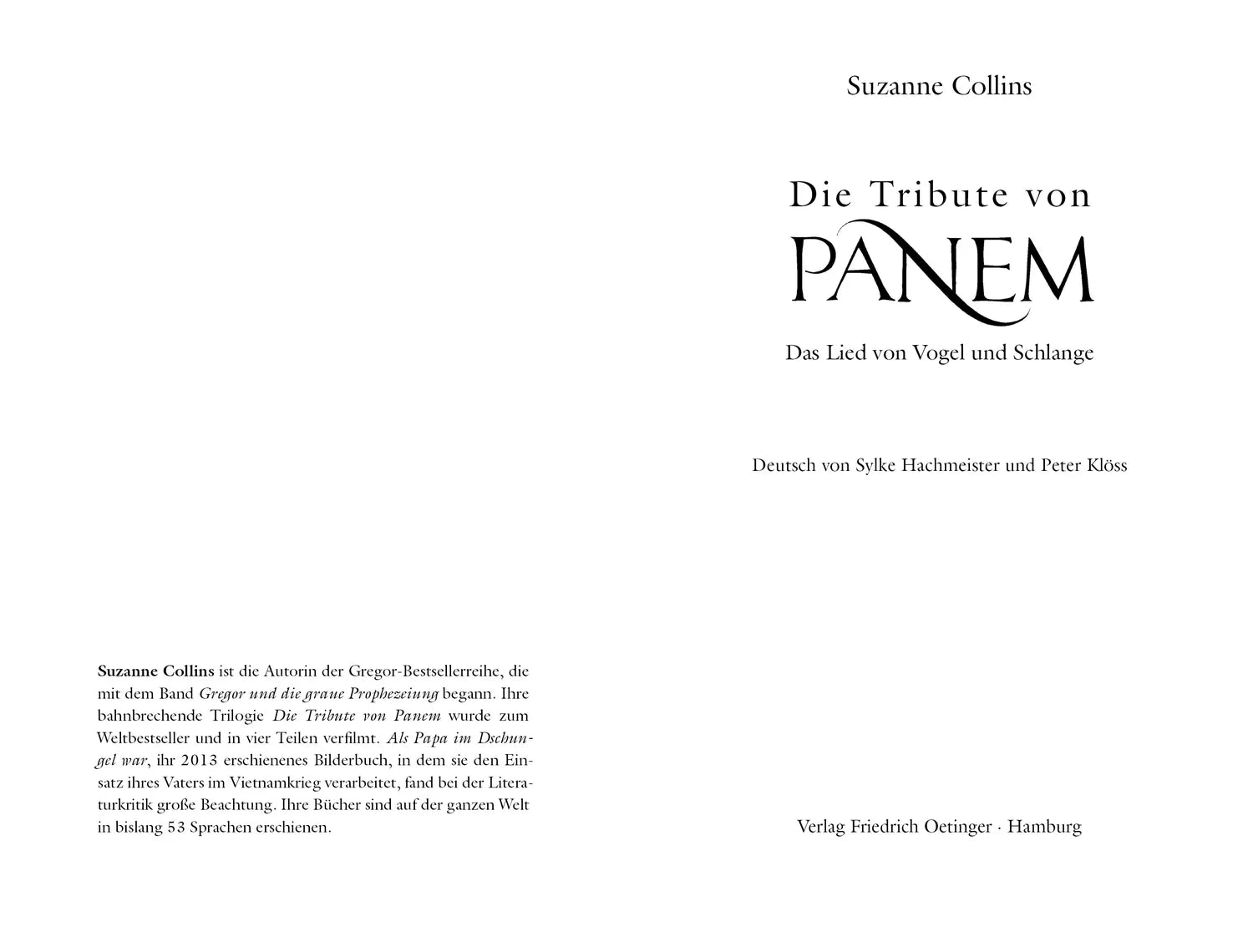 Abbildung von 'Die Tribute von Panem X. Das Lied von Vogel und Schlange'