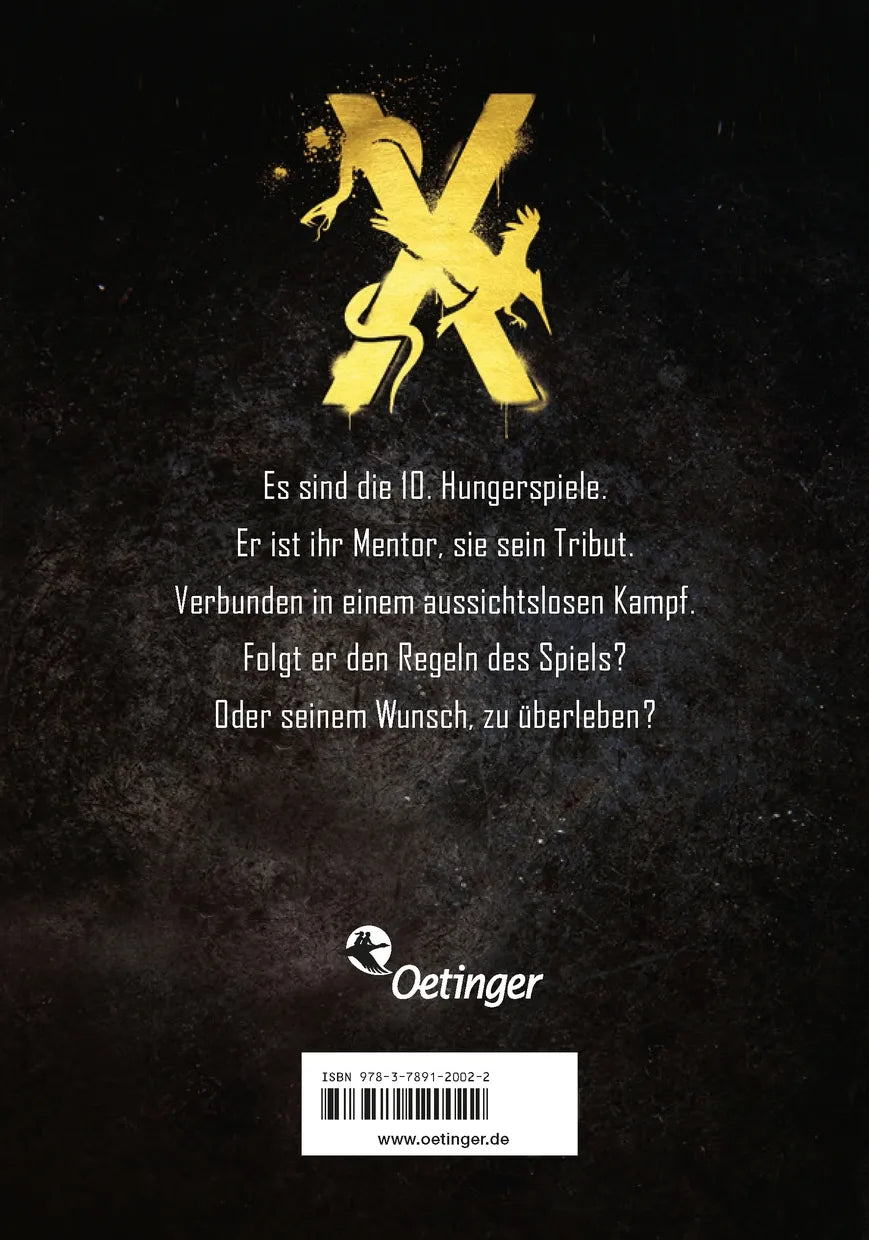 Buchrückseite von 'Die Tribute von Panem X. Das Lied von Vogel und Schlange' mit Klappentext - Gebundene Ausgabe