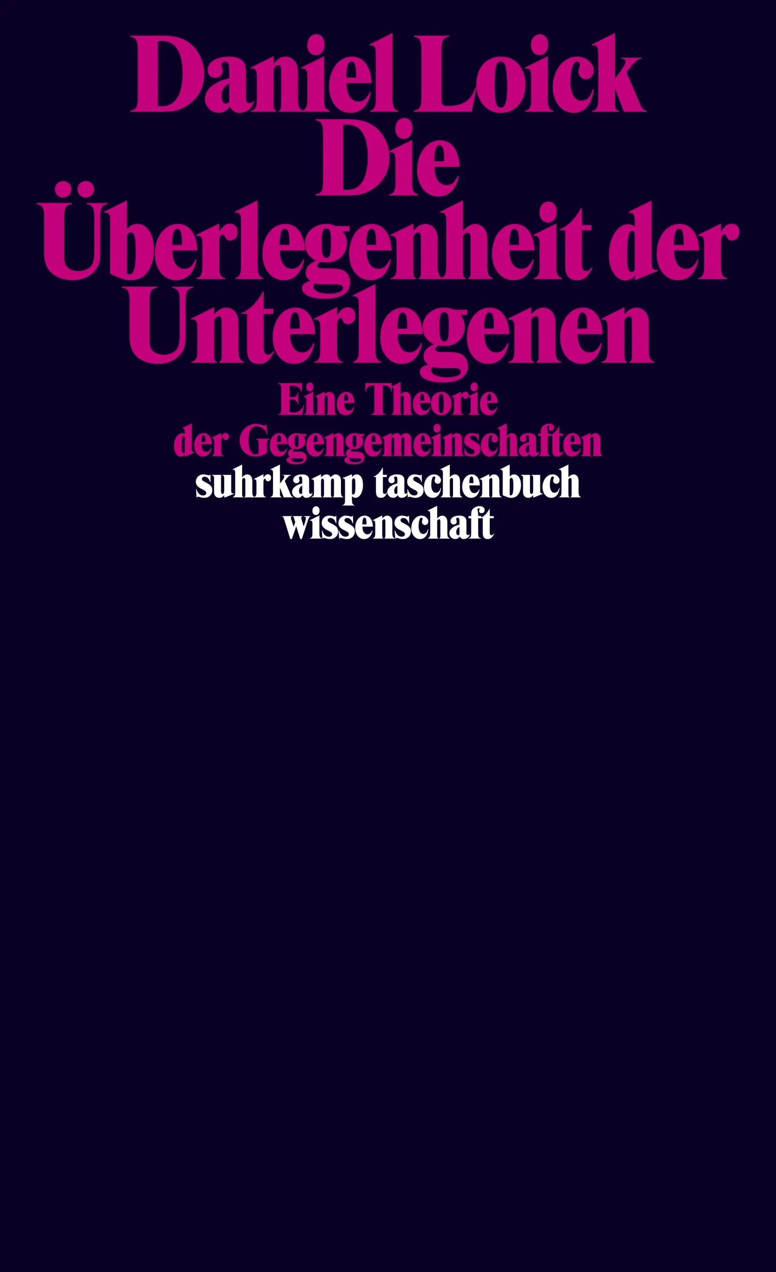 Cover: Die Überlegenheit der Unterlegenen (E-Book) von Daniel Loick