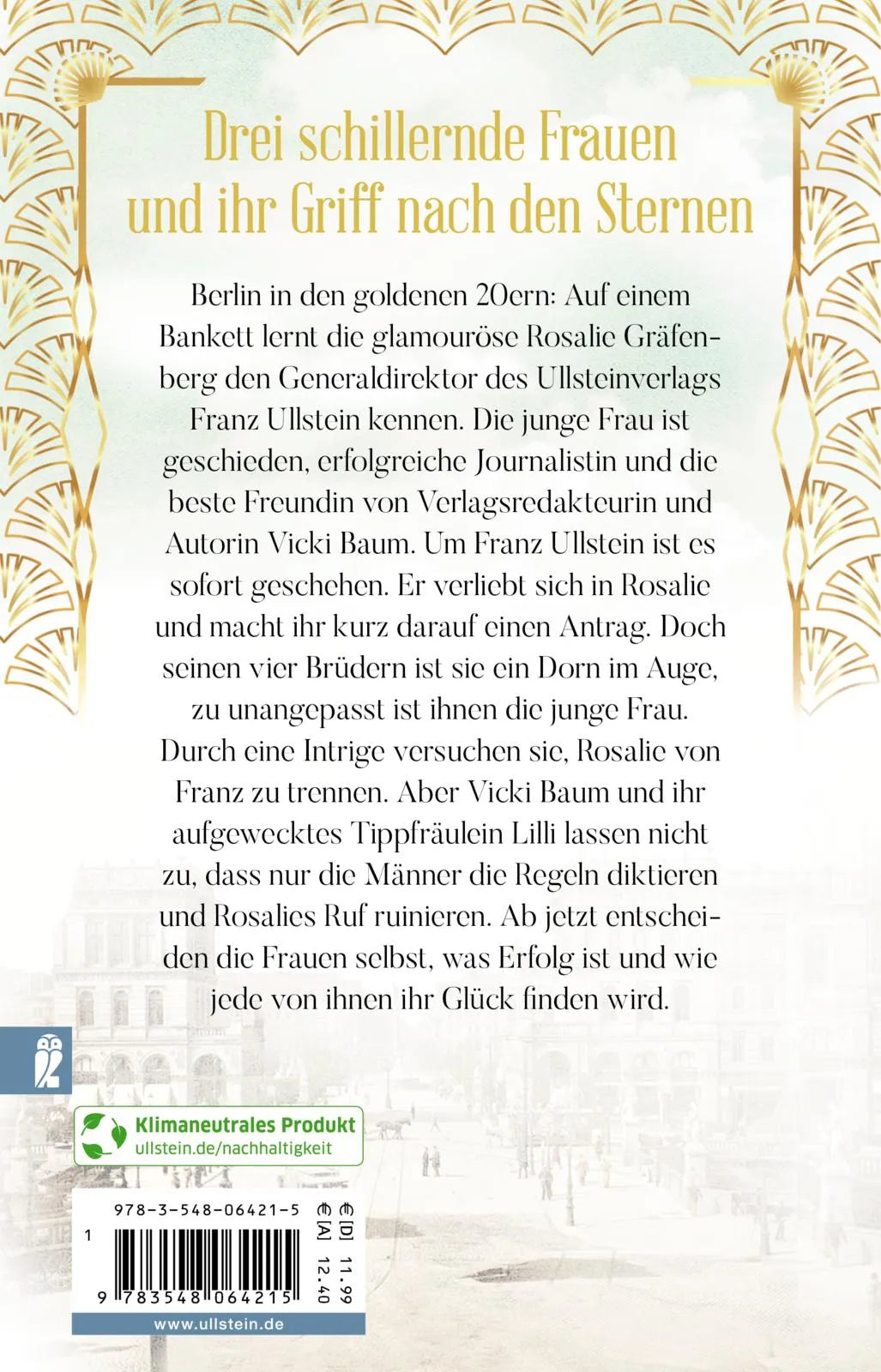 Buchrückseite von 'Die Ullsteinfrauen und das Haus der Bücher' mit Klappentext - Taschenbuch