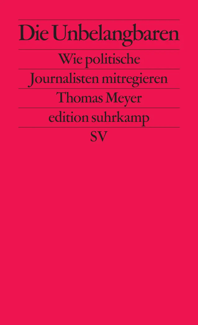 Buchcover von 'Die Unbelangbaren' - Taschenbuch von Thomas Meyer