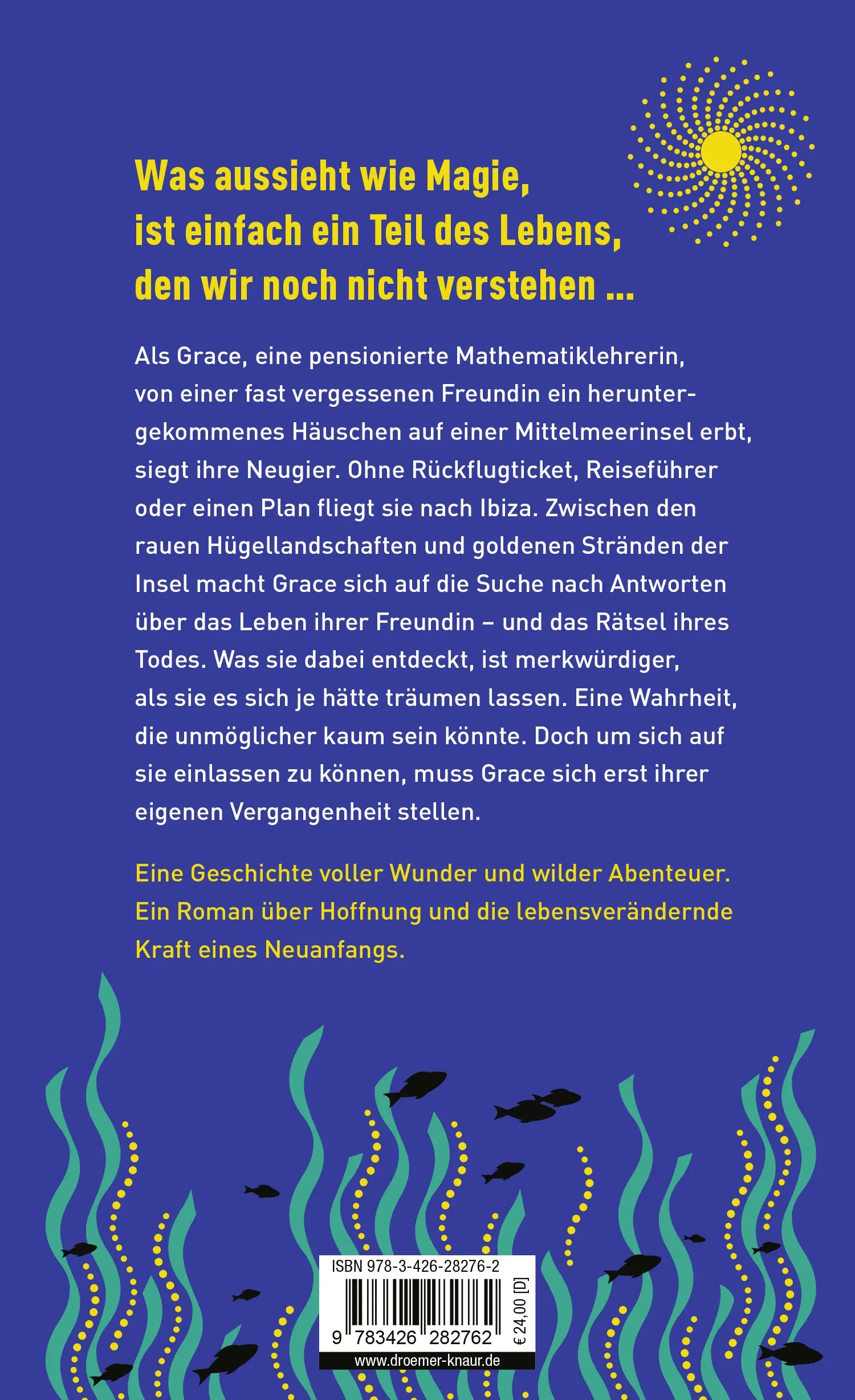 Buchrückseite von 'Die Unmöglichkeit des Lebens' mit Klappentext - Gebundene Ausgabe