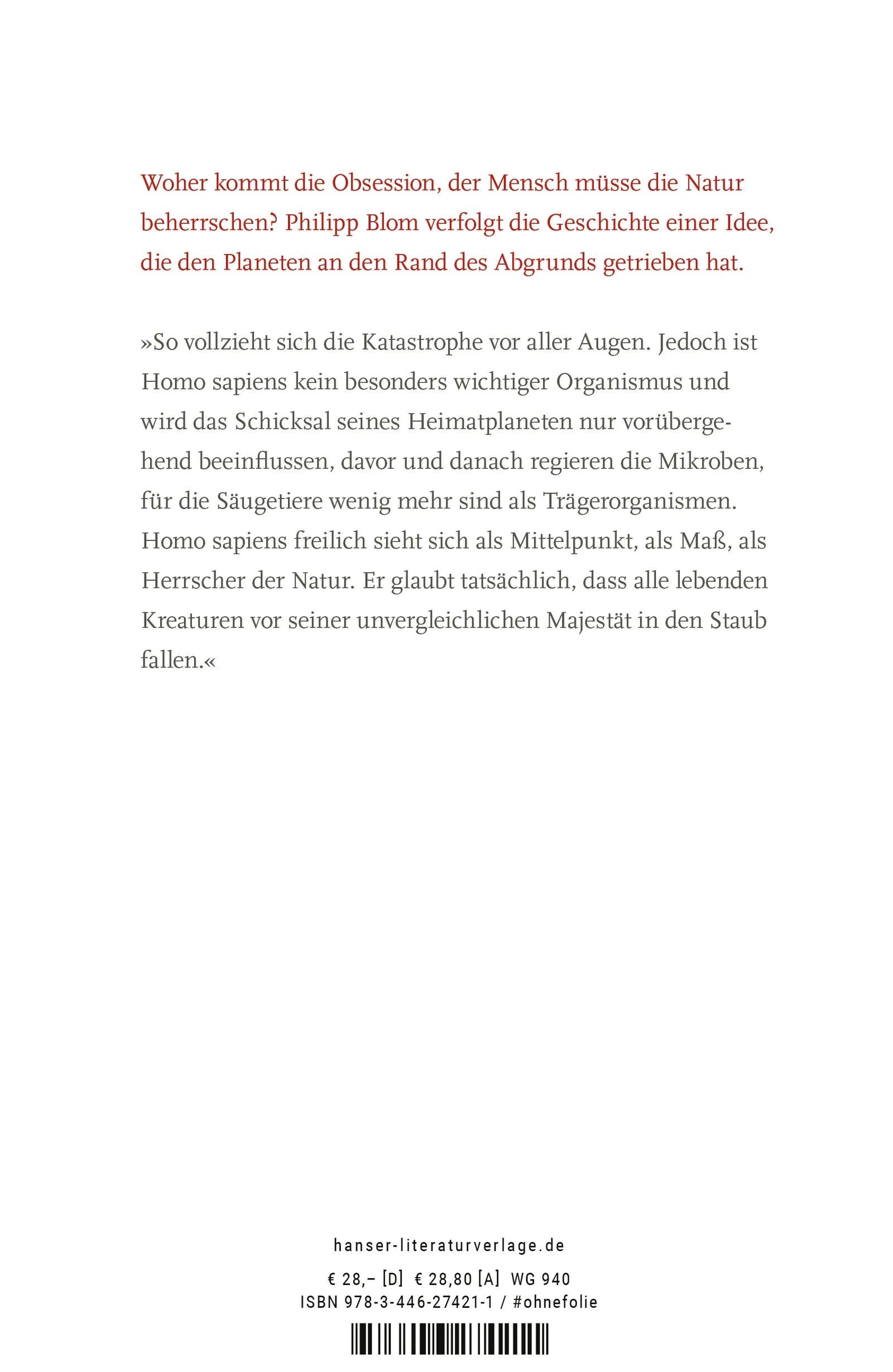 Philipp Blom - Die Unterwerfung