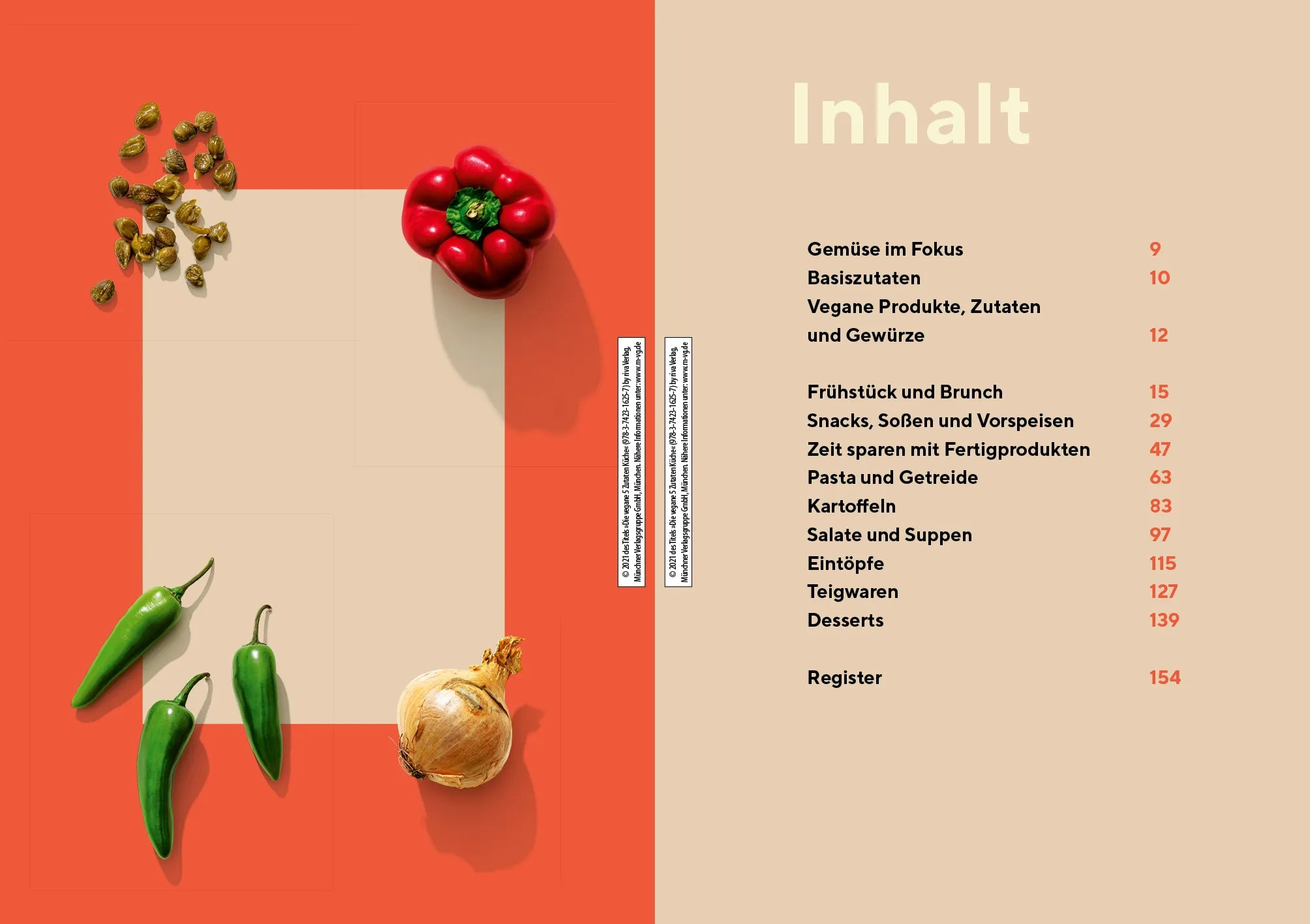 Innenansicht von 'Die vegane 5-Zutaten-Küche' - Taschenbuch