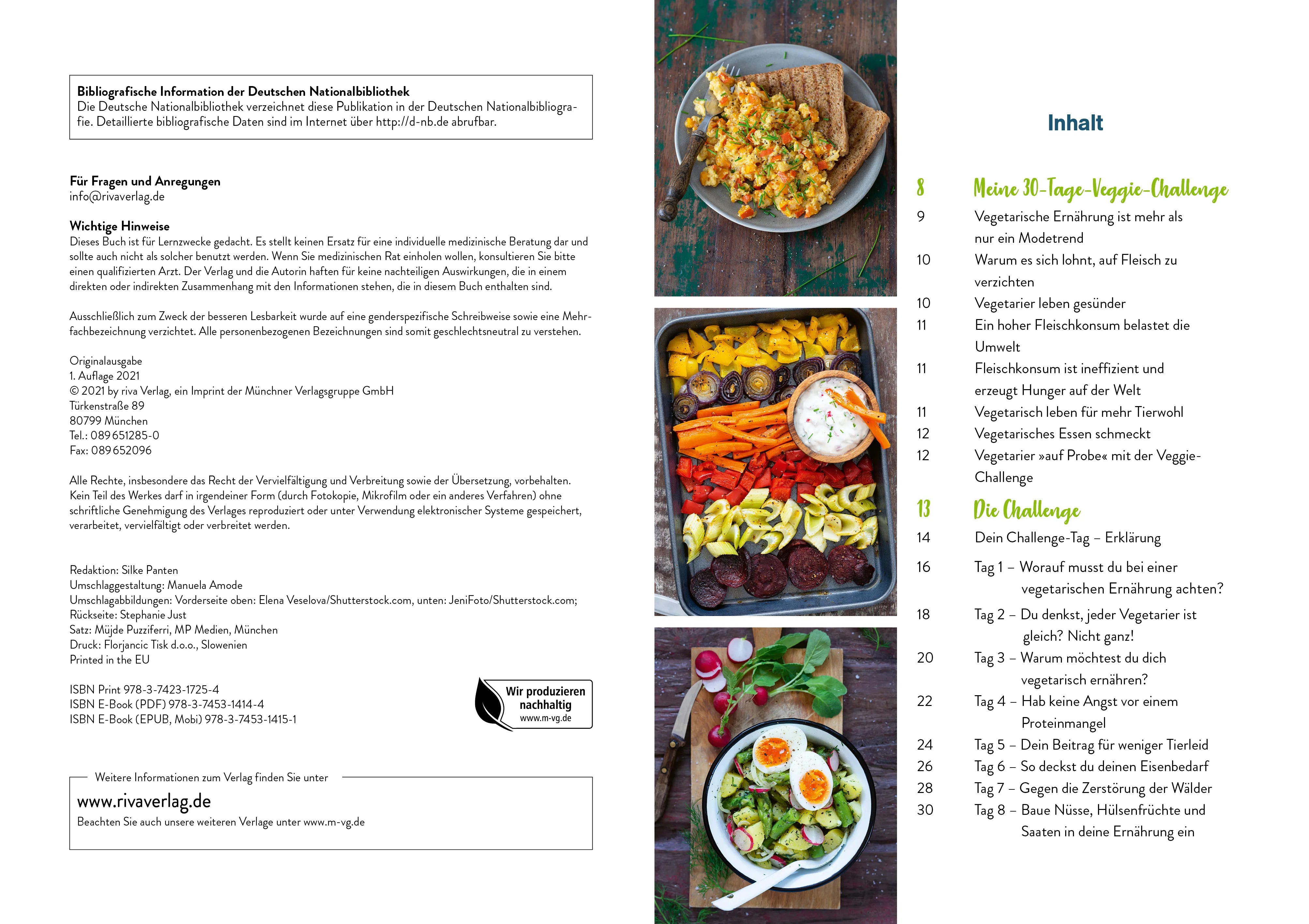 Innenansicht von 'Die Veggie-Challenge' - Taschenbuch