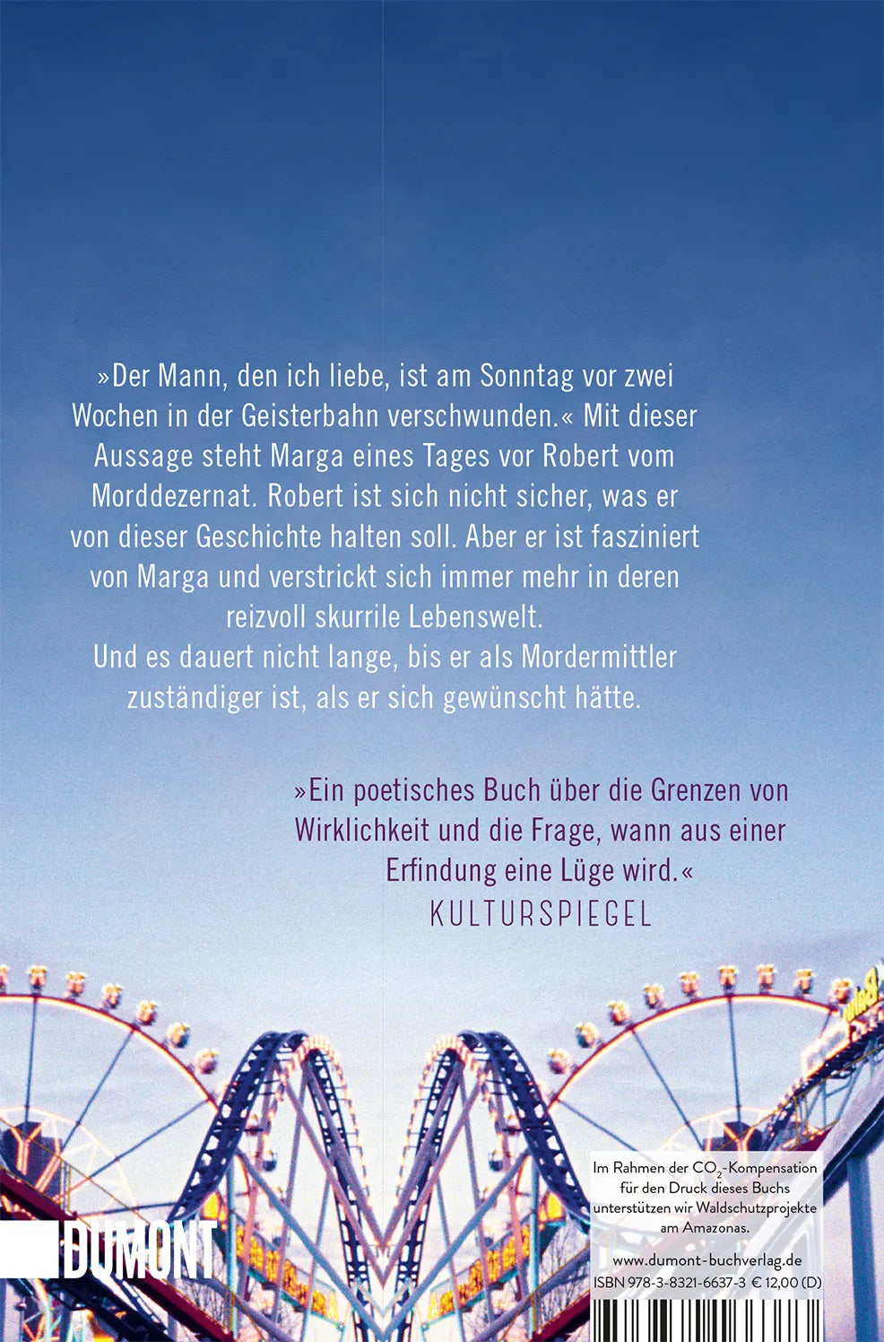 Buchrückseite von 'Die Verdächtige' mit Klappentext - Taschenbuch