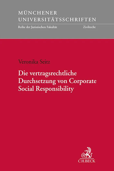 Buchcover von 'Die vertragsrechtliche Durchsetzung von Corporate Social Responsibility' - Taschenbuch von Veronika Seitz