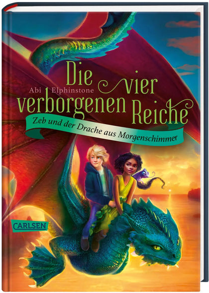 Buchcover von 'Die vier verborgenen Reiche 3: Zeb und der Drache aus Morgenschimmer' - Gebundene Ausgabe von Abi Elphinstone