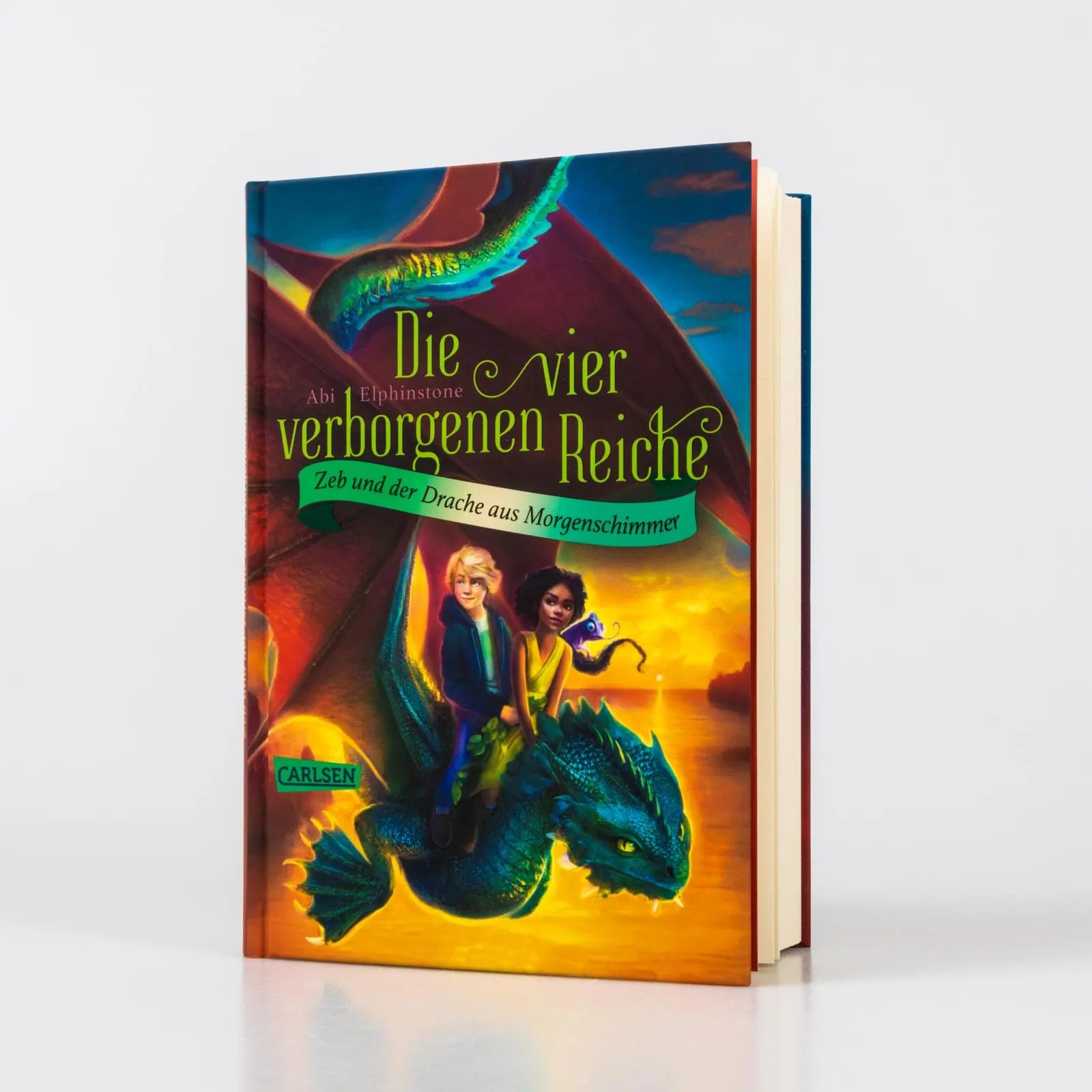 Produktansicht: Die vier verborgenen Reiche 3: Zeb und der Drache aus Morgenschimmer (Gebundene Ausgabe)