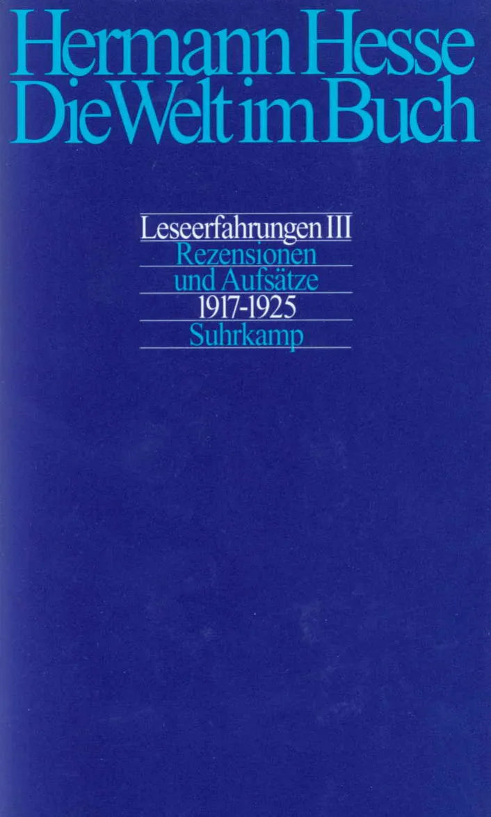 Buchcover von 'Die Welt im Buch' - Gebundene Ausgabe von Hermann Hesse