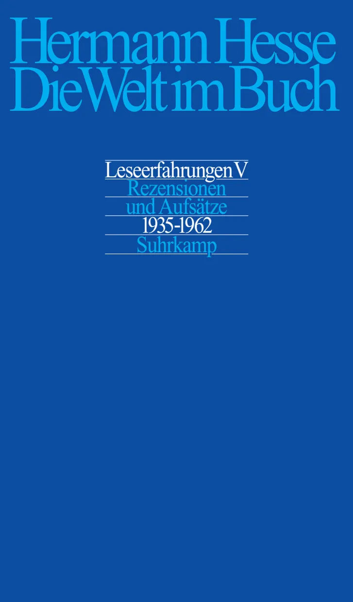 Buchcover von 'Die Welt im Buch V.' - Gebundene Ausgabe von Hermann Hesse
