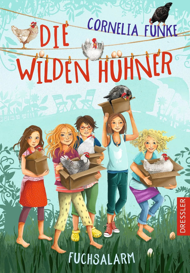 Buchcover von 'Die Wilden Hühner 3. Fuchsalarm. Neu illustriert von Florentine Prechtel' - Gebundene Ausgabe von Cornelia Funke