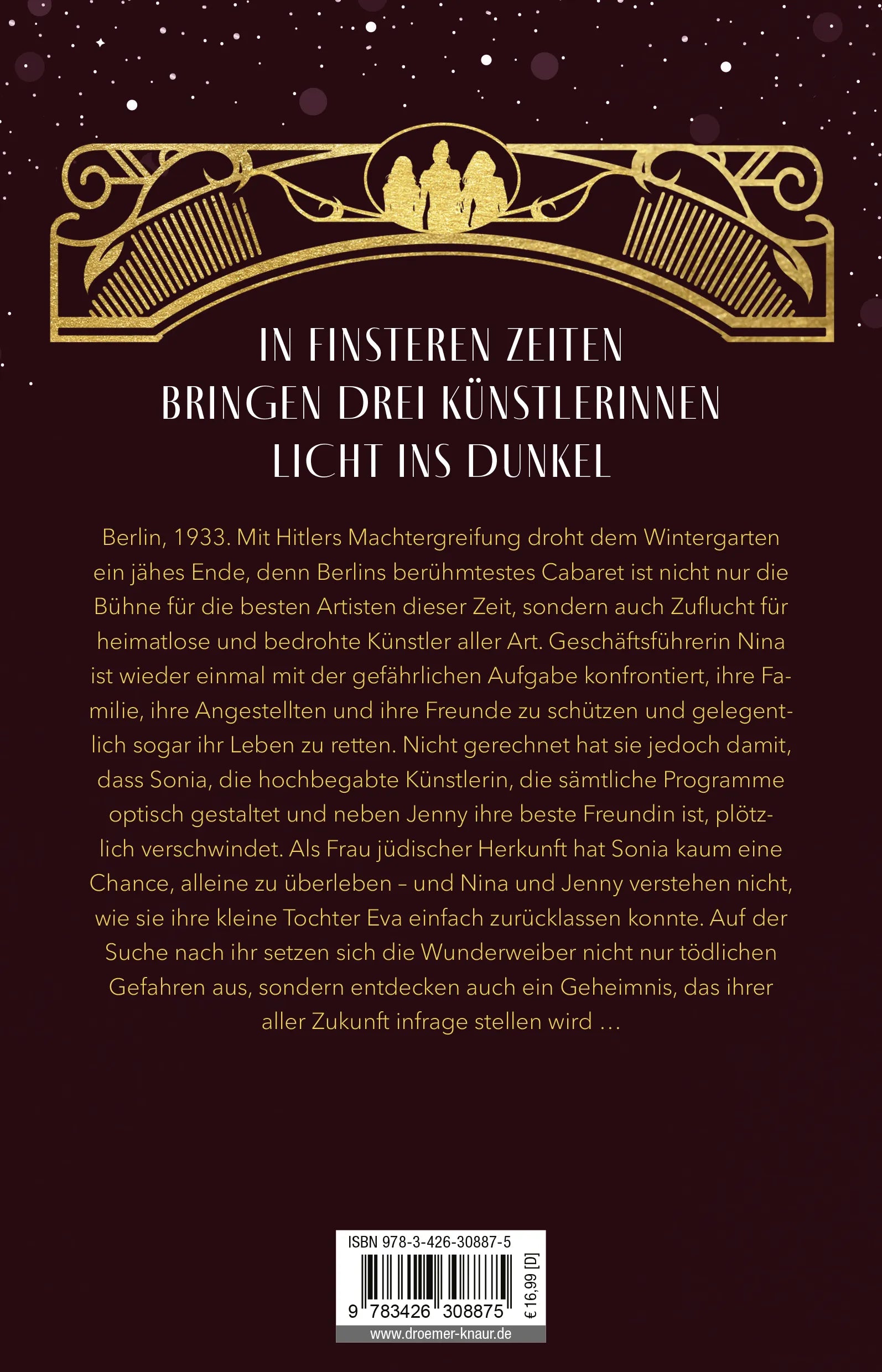 Buchrückseite von 'Die Wintergarten-Frauen. Die Hoffnung lebt' mit Klappentext - Paperback