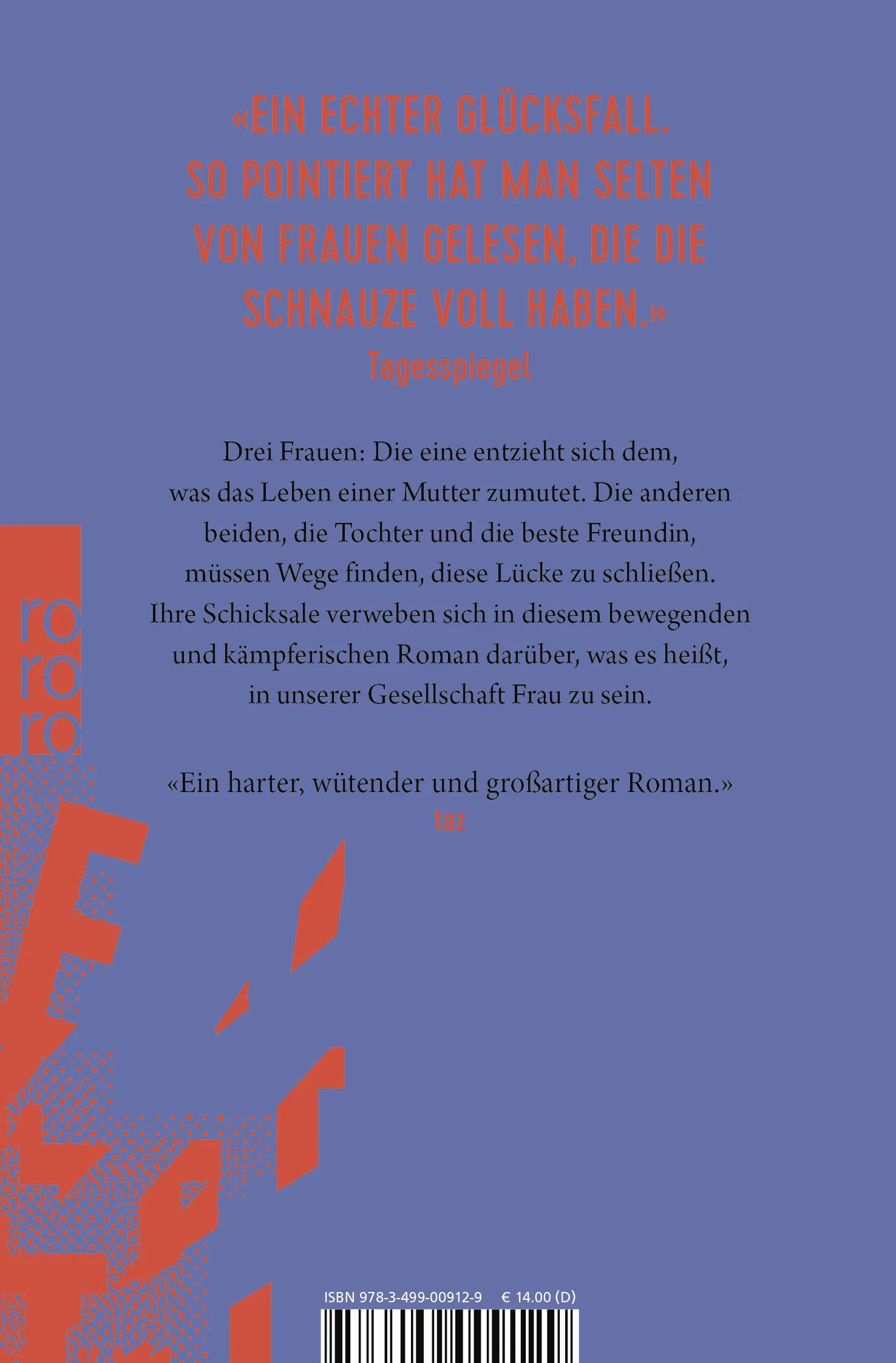 Buchrückseite von 'Die Wut, die bleibt' mit Klappentext - Taschenbuch