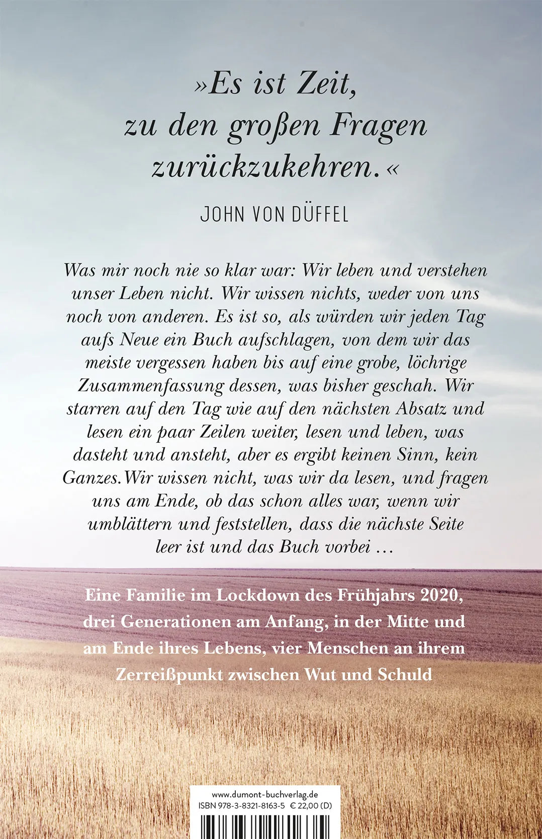BuchrÃ¼ckseite von 'Die Wütenden und die Schuldigen' mit Klappentext - Gebundene Ausgabe