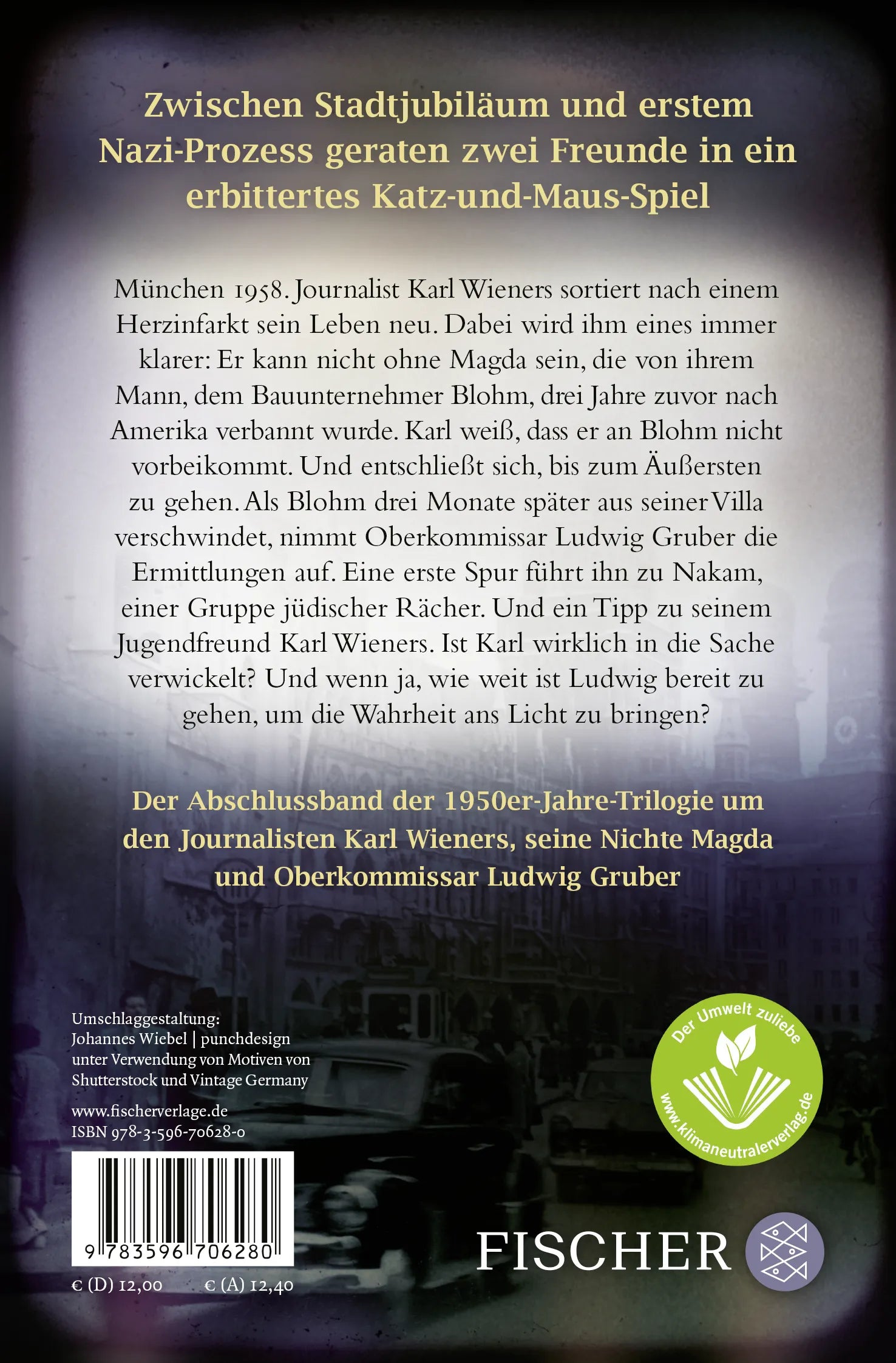 Buchrückseite von 'Die Zeit der Jäger' mit Klappentext - Taschenbuch