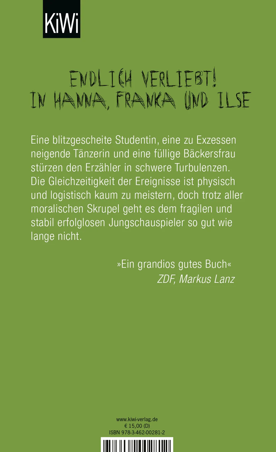 Buchrückseite von 'Die Zweisamkeit der Einzelgänger' mit Klappentext - Gebundene Ausgabe