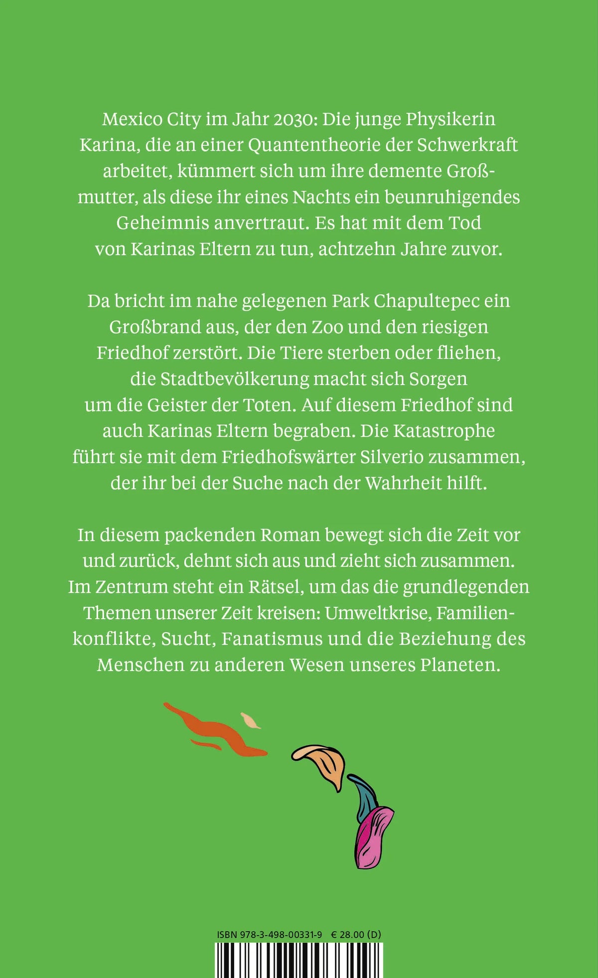 Buchrückseite von 'Diese brennende Leere' mit Klappentext - Gebundene Ausgabe