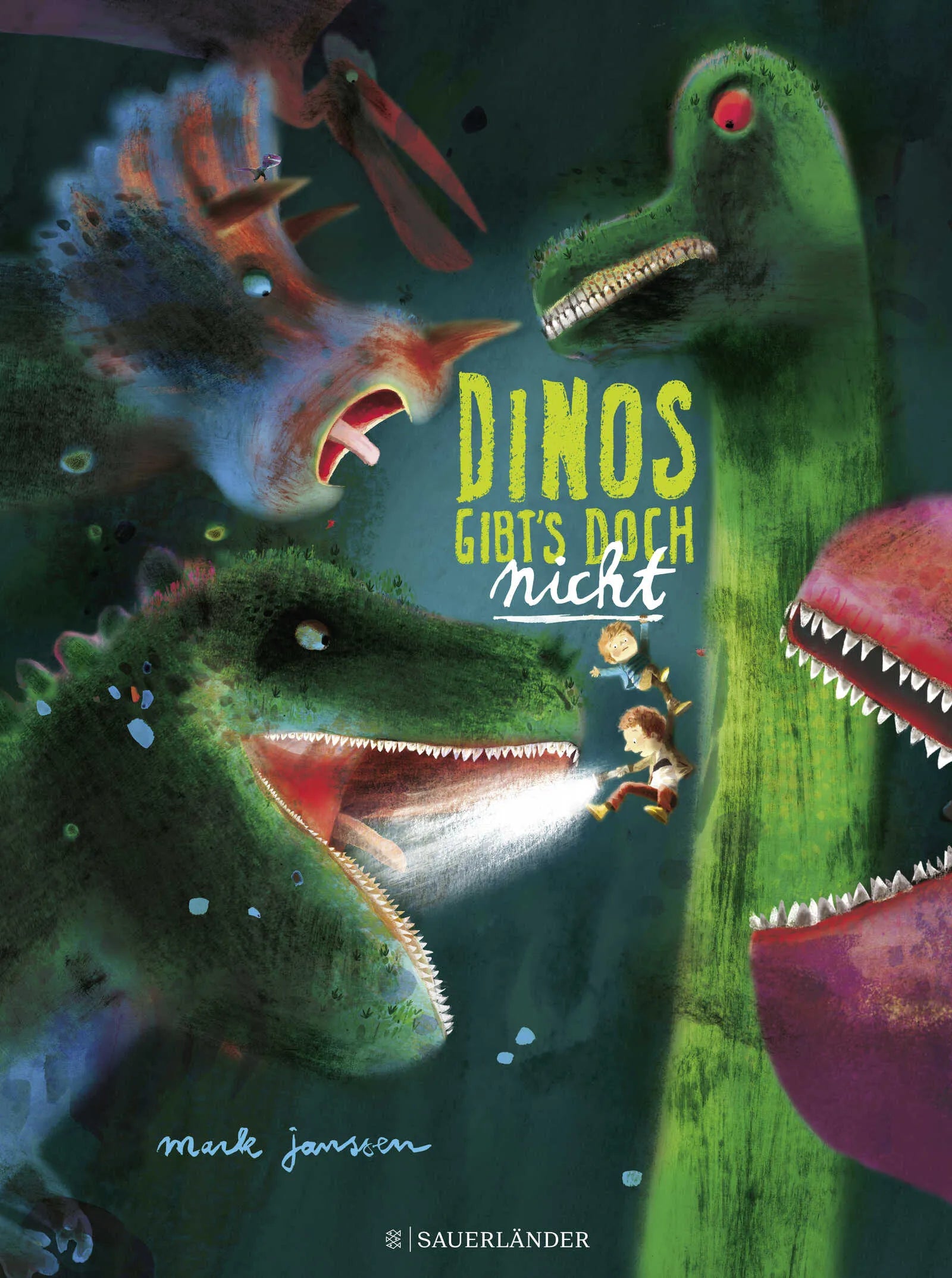 Buchcover von 'Dinos gibt's doch nicht' - Gebundene Ausgabe von Mark Janssen