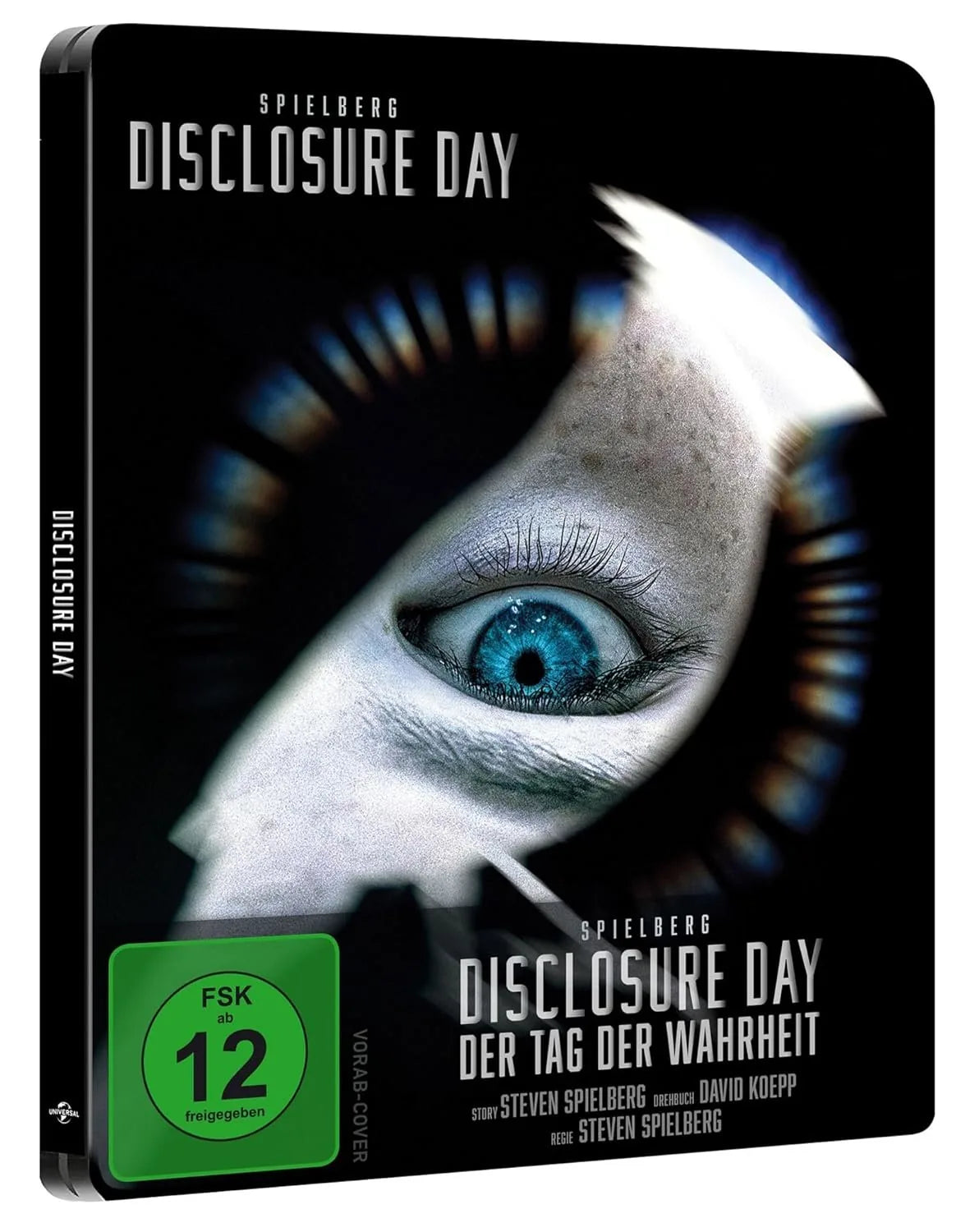 4K UHD Blu-ray-Cover: Disclosure Day – Der Tag der Wahrheit. Regie: Steven Spielberg
