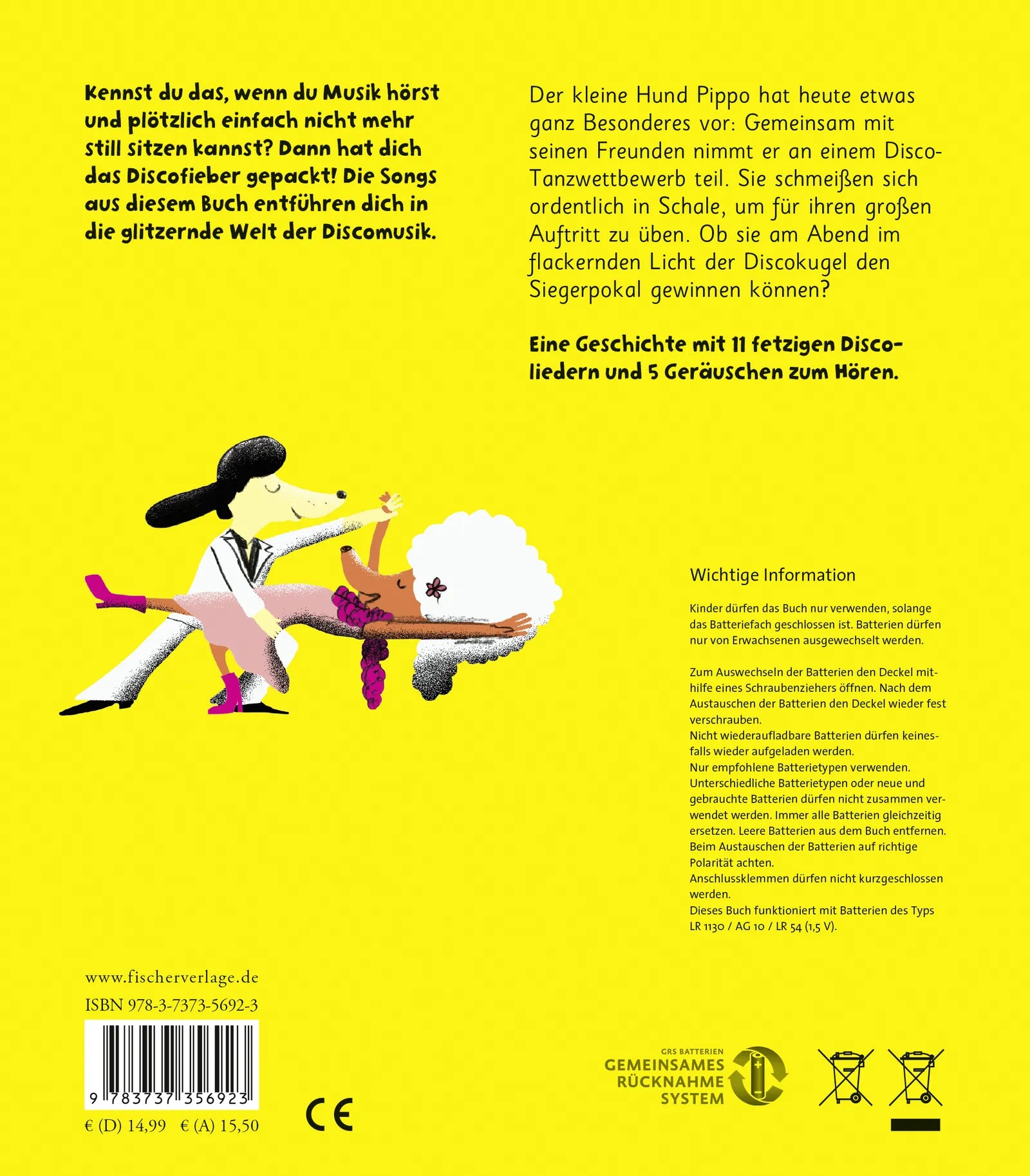 Buchrückseite von 'Disco, Beat und Rock'n'Roll' mit Klappentext - Gebundene Ausgabe