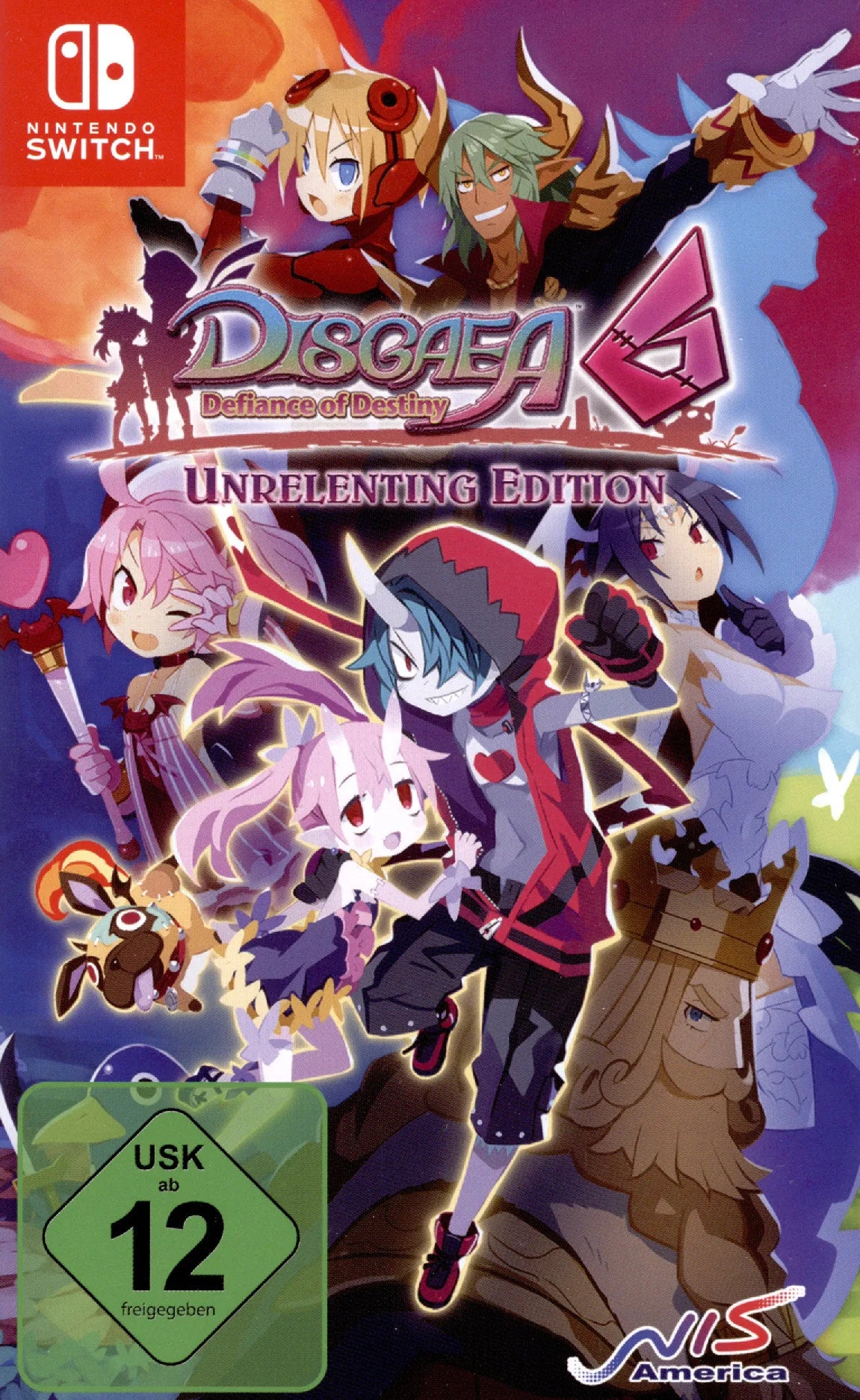 Cover: DISGAEA 6 - Defiance of Destiny (Unrelenting Edition) für Nintendo Switch. Publisher: PLAION GmbH