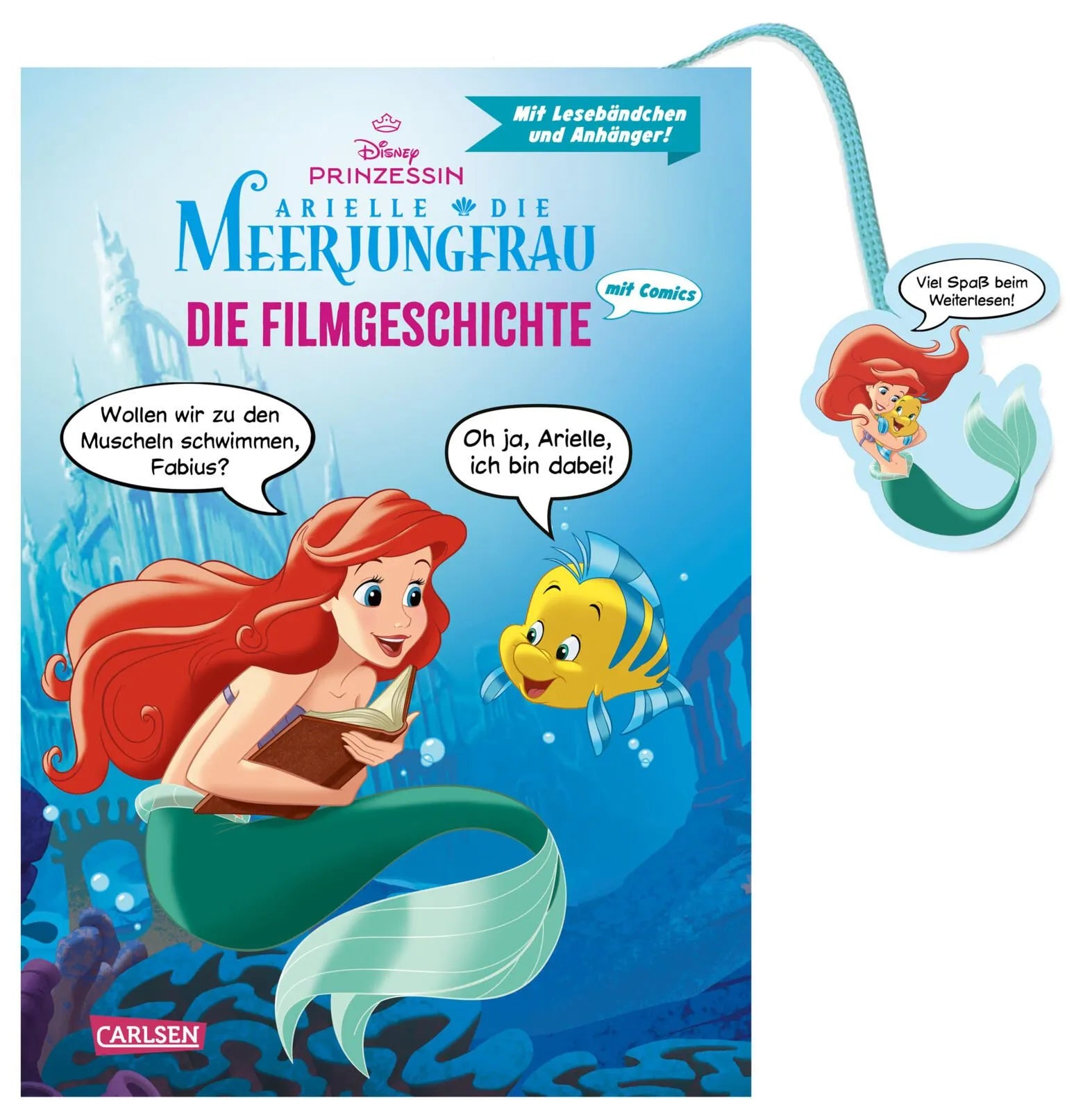 Cover: Disney: Die Filmgeschichte mit Comics: Arielle - Mit Lesezeichen (Hardcover) von Walt Disney