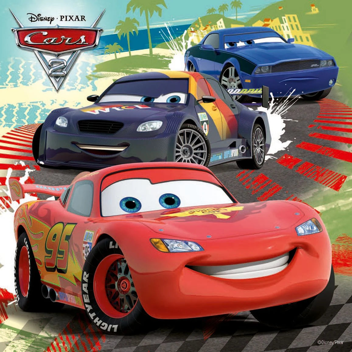 Kinderpuzzle 3x49 Teile - Disney / Pixar Cars - Weltweiter Rennspaß – Ansicht