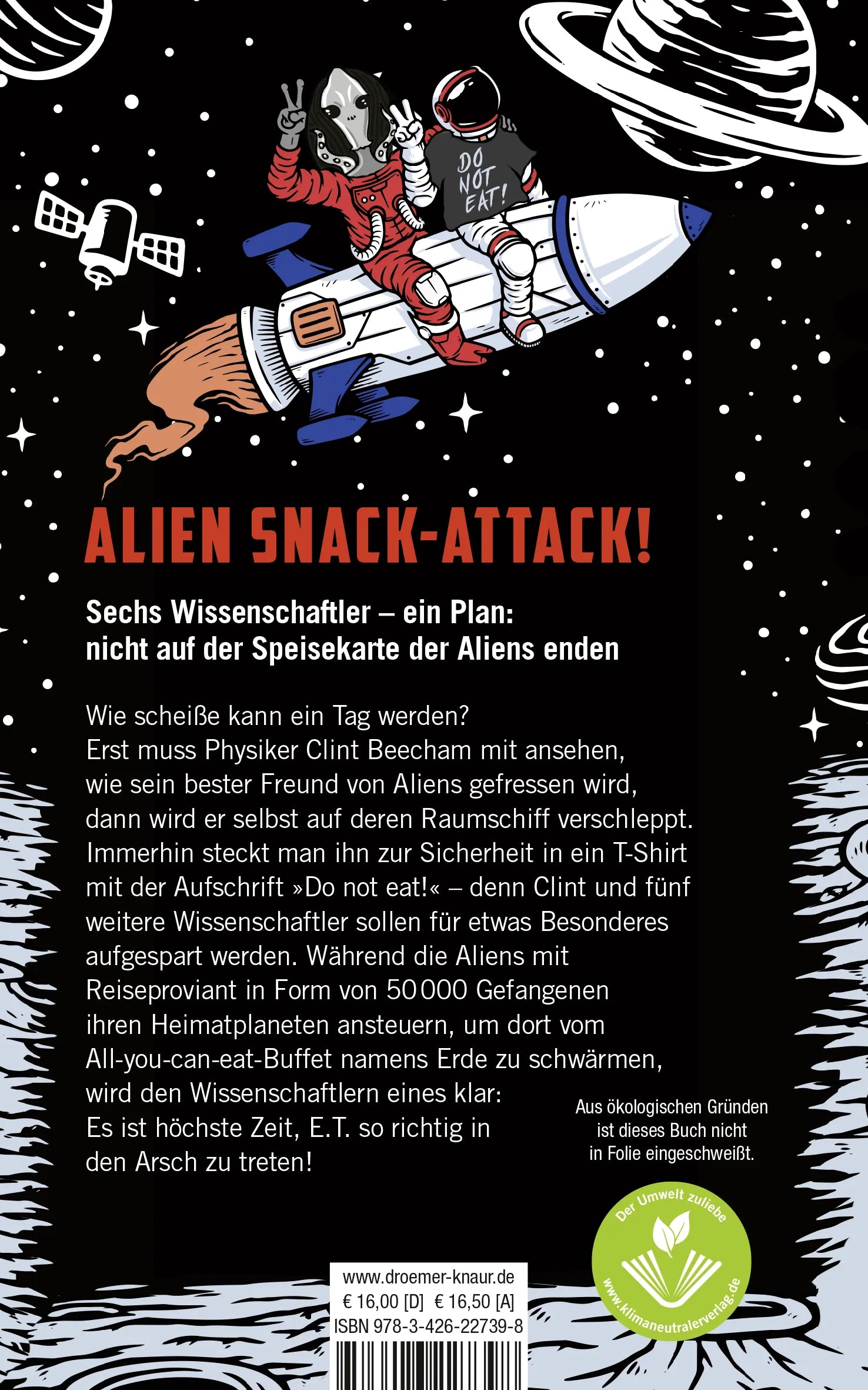 Buchrückseite von 'Do not eat!' mit Klappentext - Gebundene Ausgabe