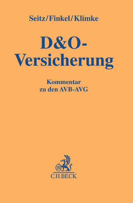 Buchcover von 'D&O-Versicherung' - Gebundene Ausgabe von Björn Seitz