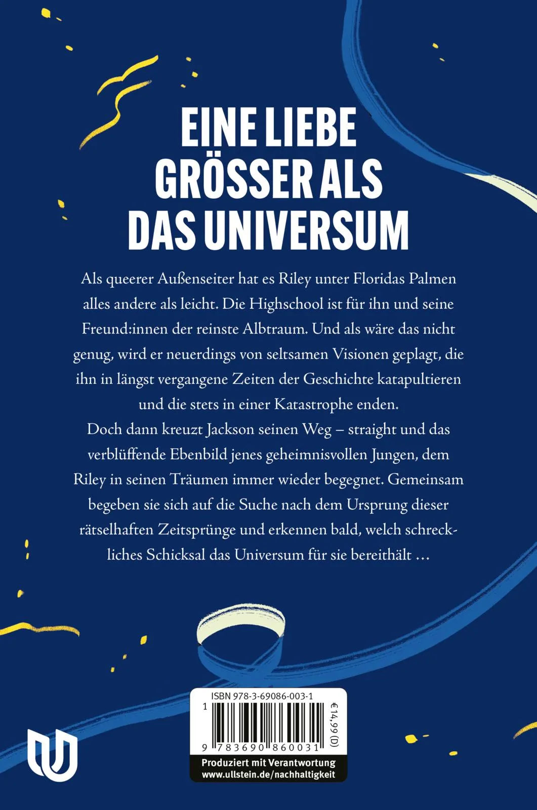 Buchrückseite von 'Don’t Let Me Go' mit Klappentext - Paperback