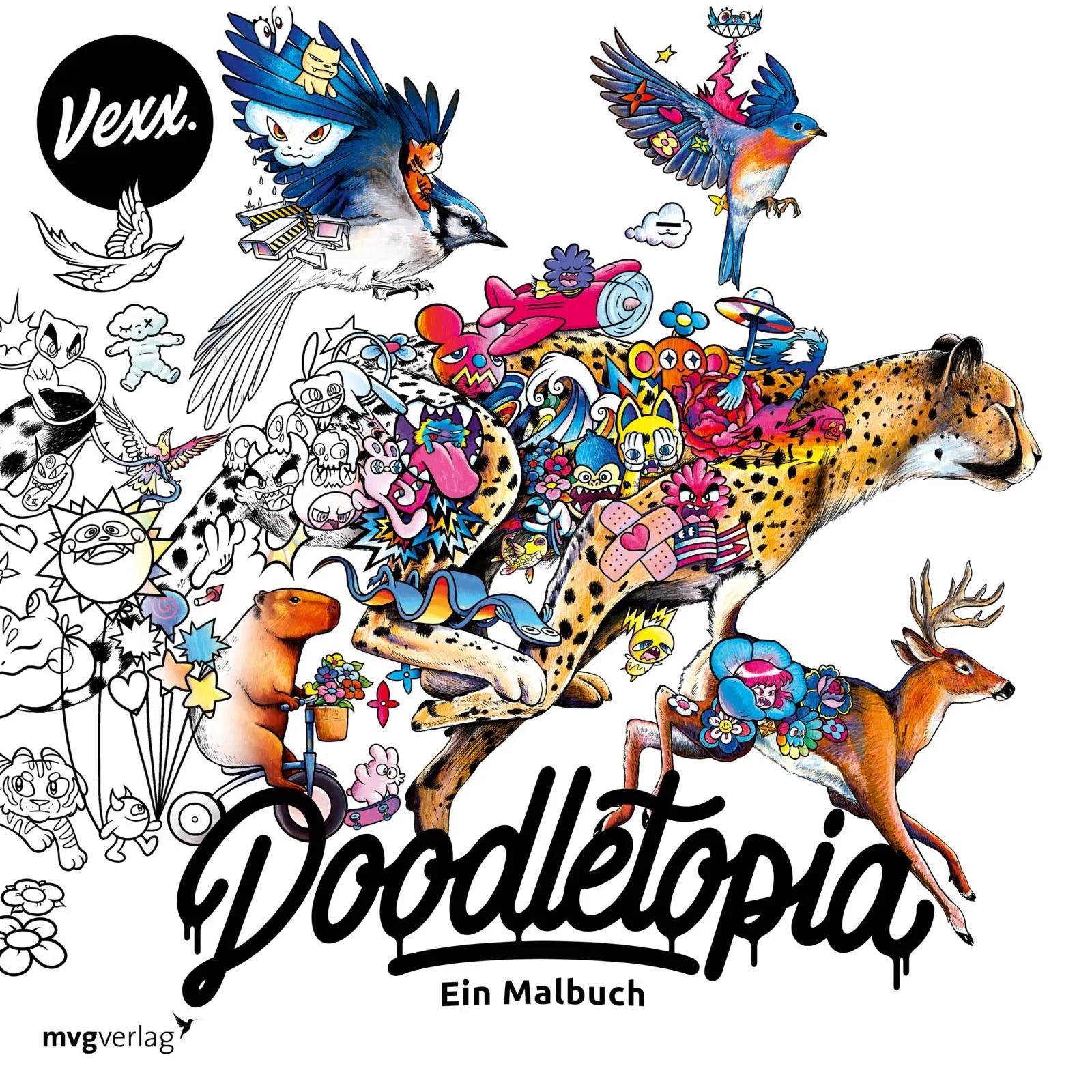 Buchcover von 'Doodletopia' - Taschenbuch von @vexx
