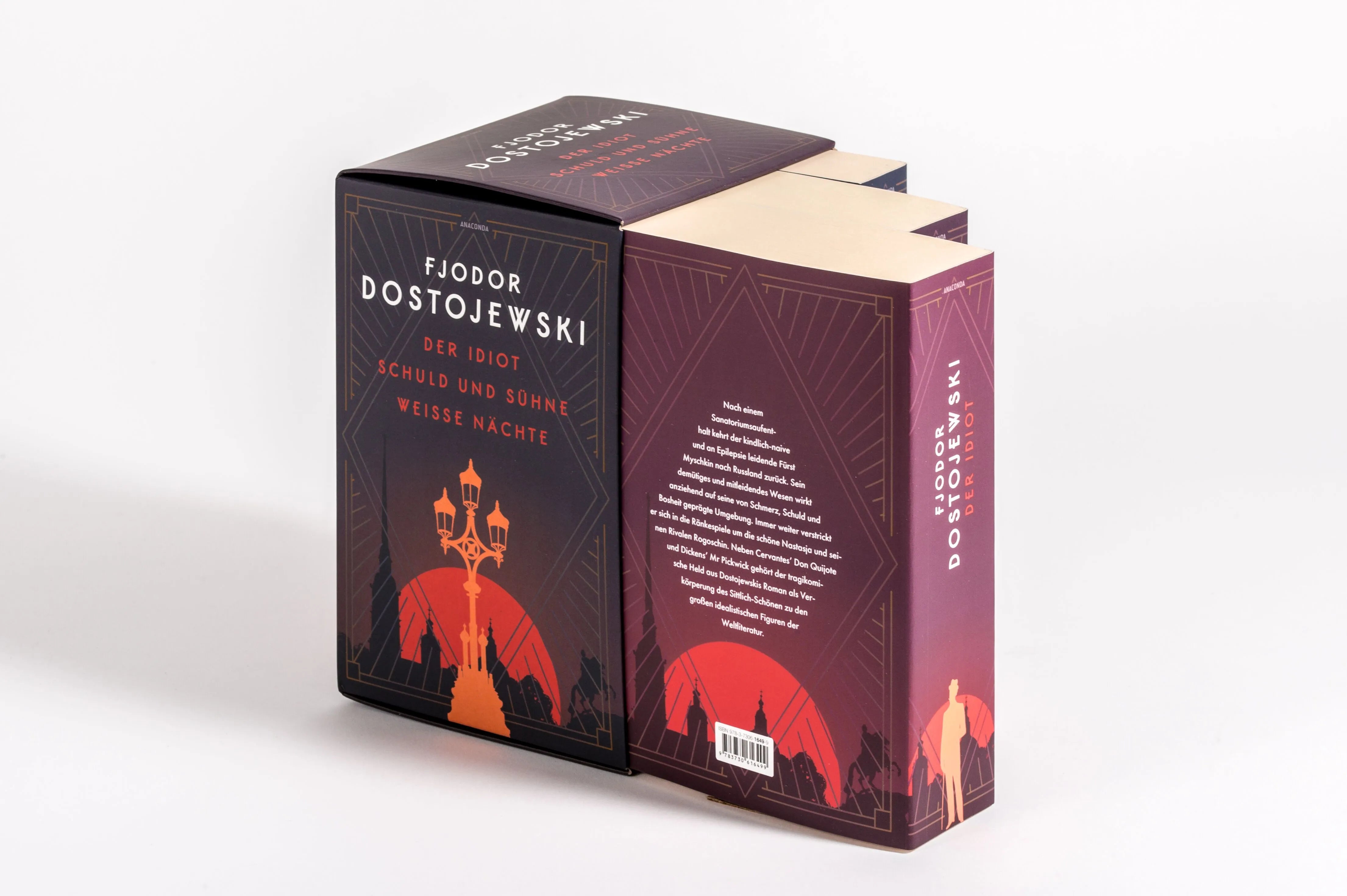 Detailansicht: Dostojewski - Drei Bände im Schuber. Schuld und Sühne. Der Idiot. Weiße Nächte (Taschenbuch)