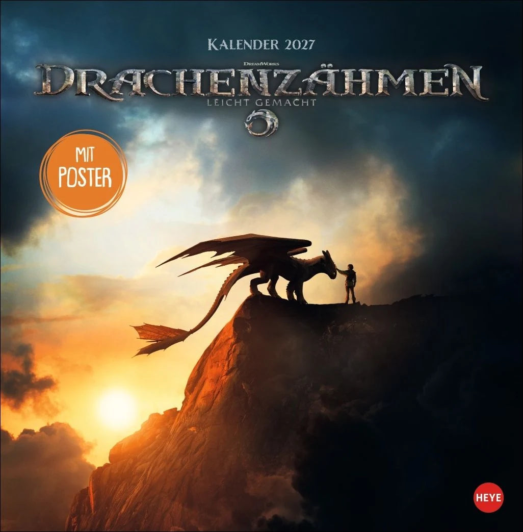 Wandkalender: Drachenzähmen Broschurkalender 2027